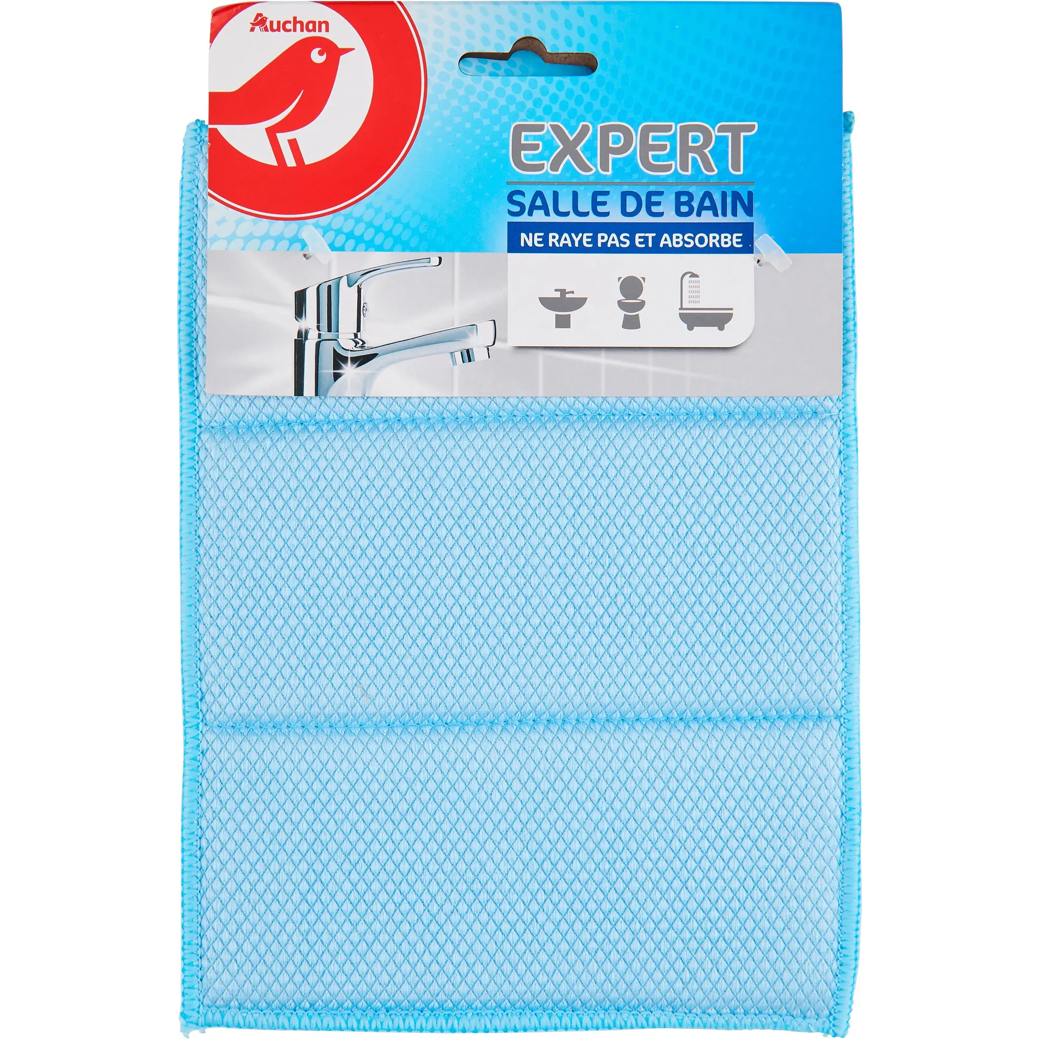 AUCHAN Chiffons microfibre salle de bain