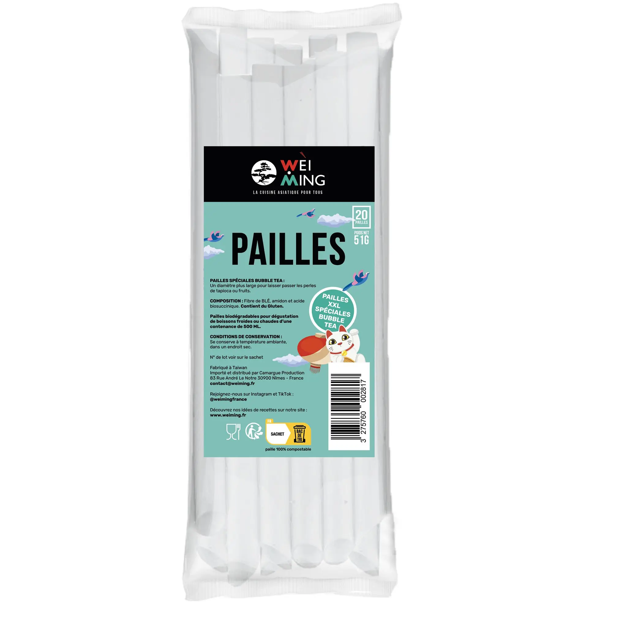 WEI MING Pailles pour bubble tea