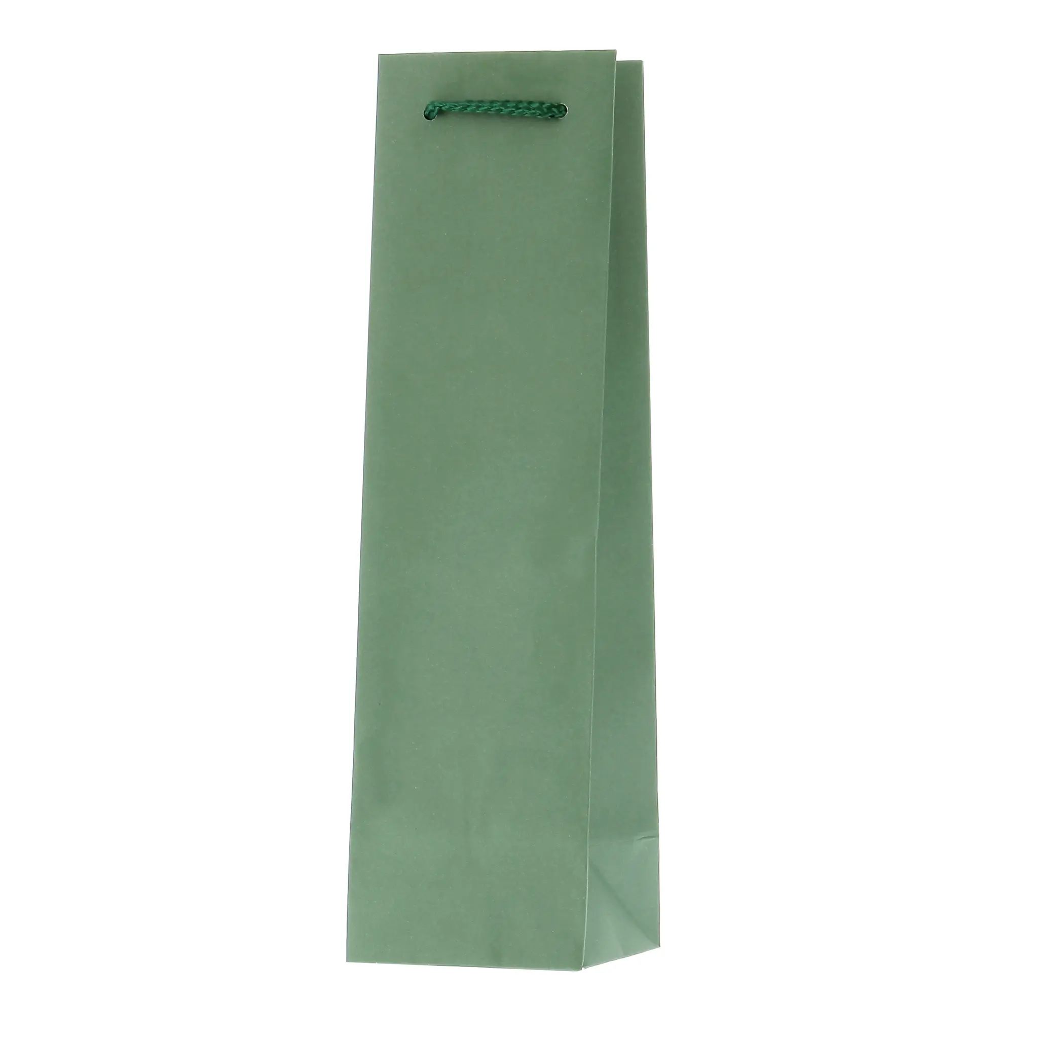 Sac Kraft vert 1 bouteille de vin