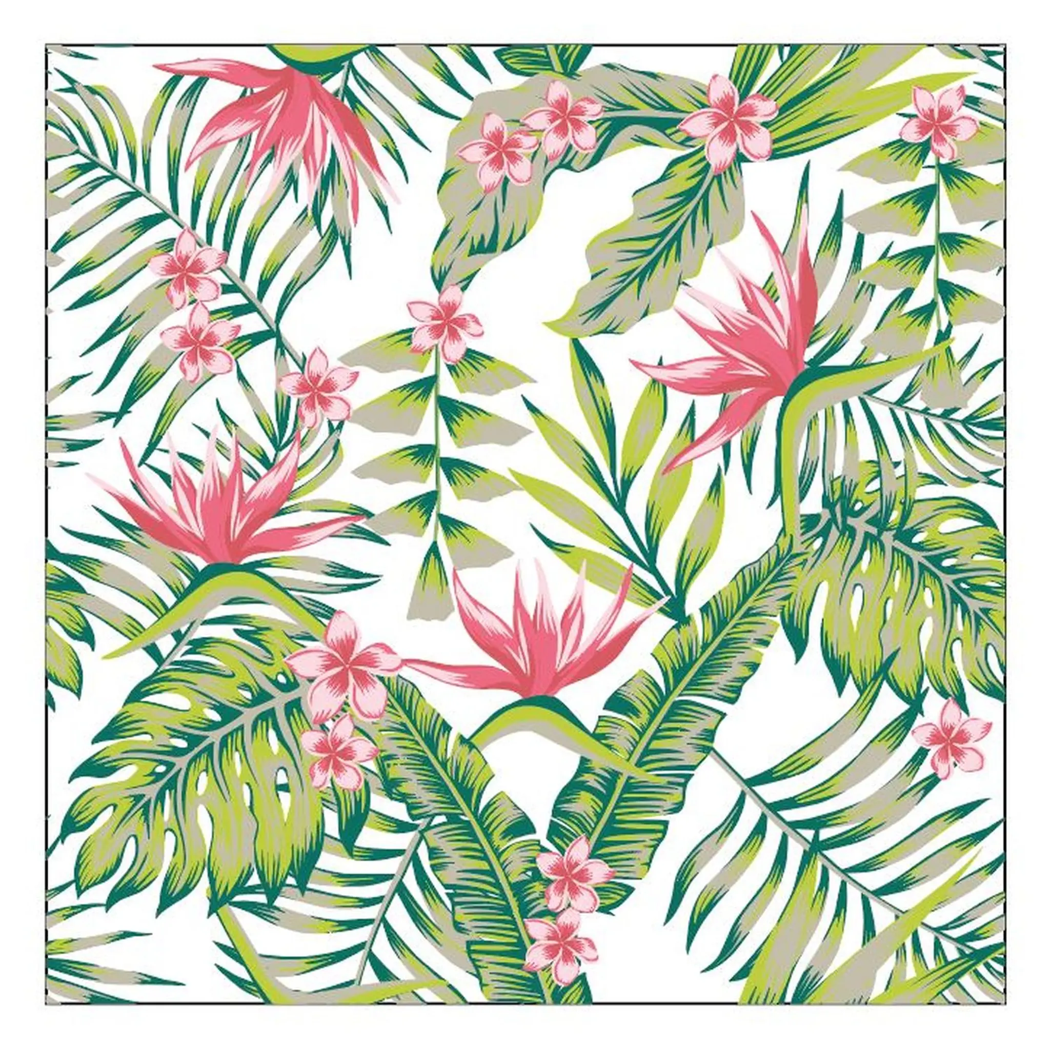ACTUEL 20 serviettes fleurs 3 plis 33x33cm