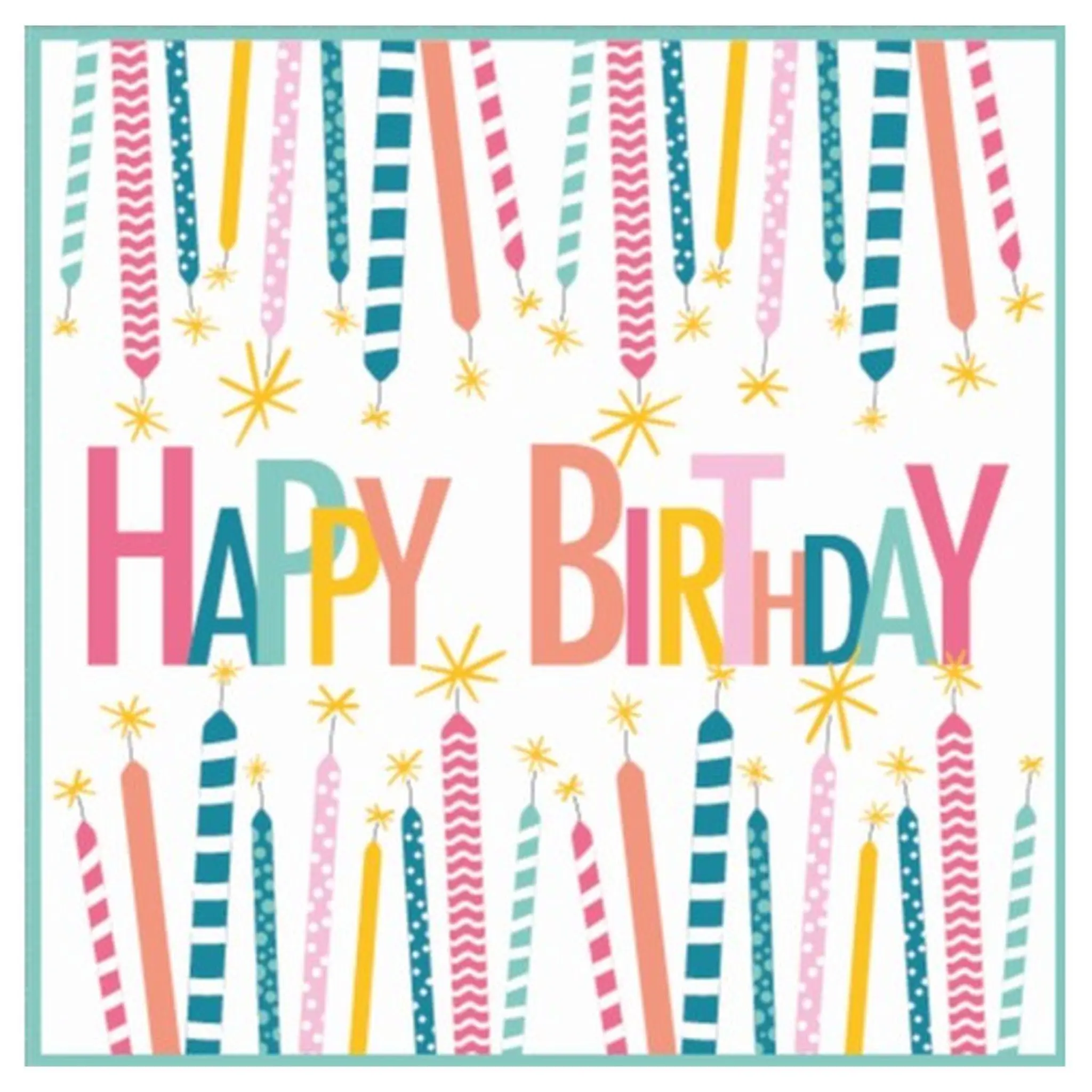 ACTUEL 20 serviettes décorées Happy birthday 33cm 3 plis