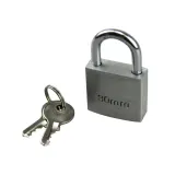 AUCHAN Cadenas 30mm Alu Clé sécurité x2 - gris
