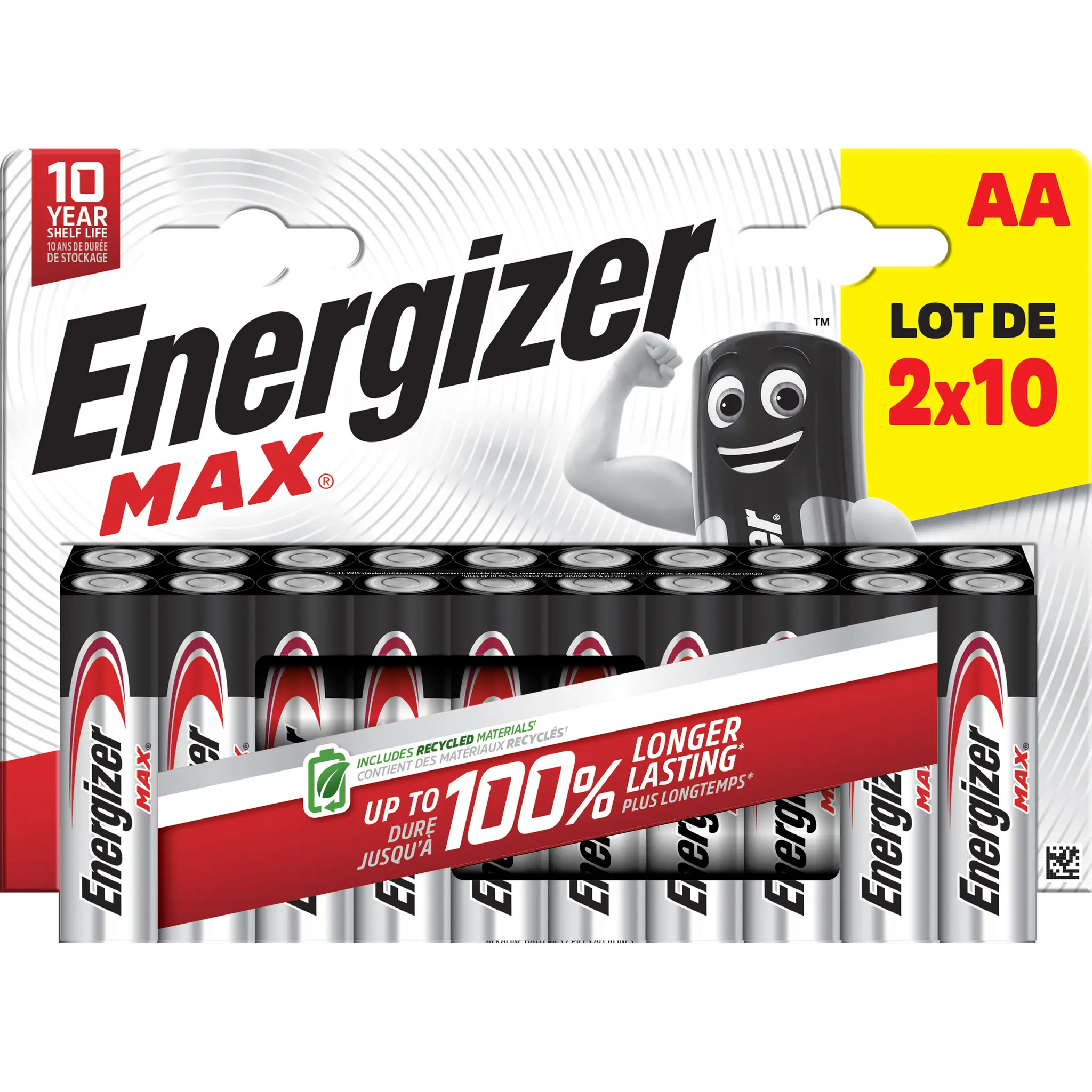 ENERGIZER Lot de 20 piles alcaline MAX AA/LR6