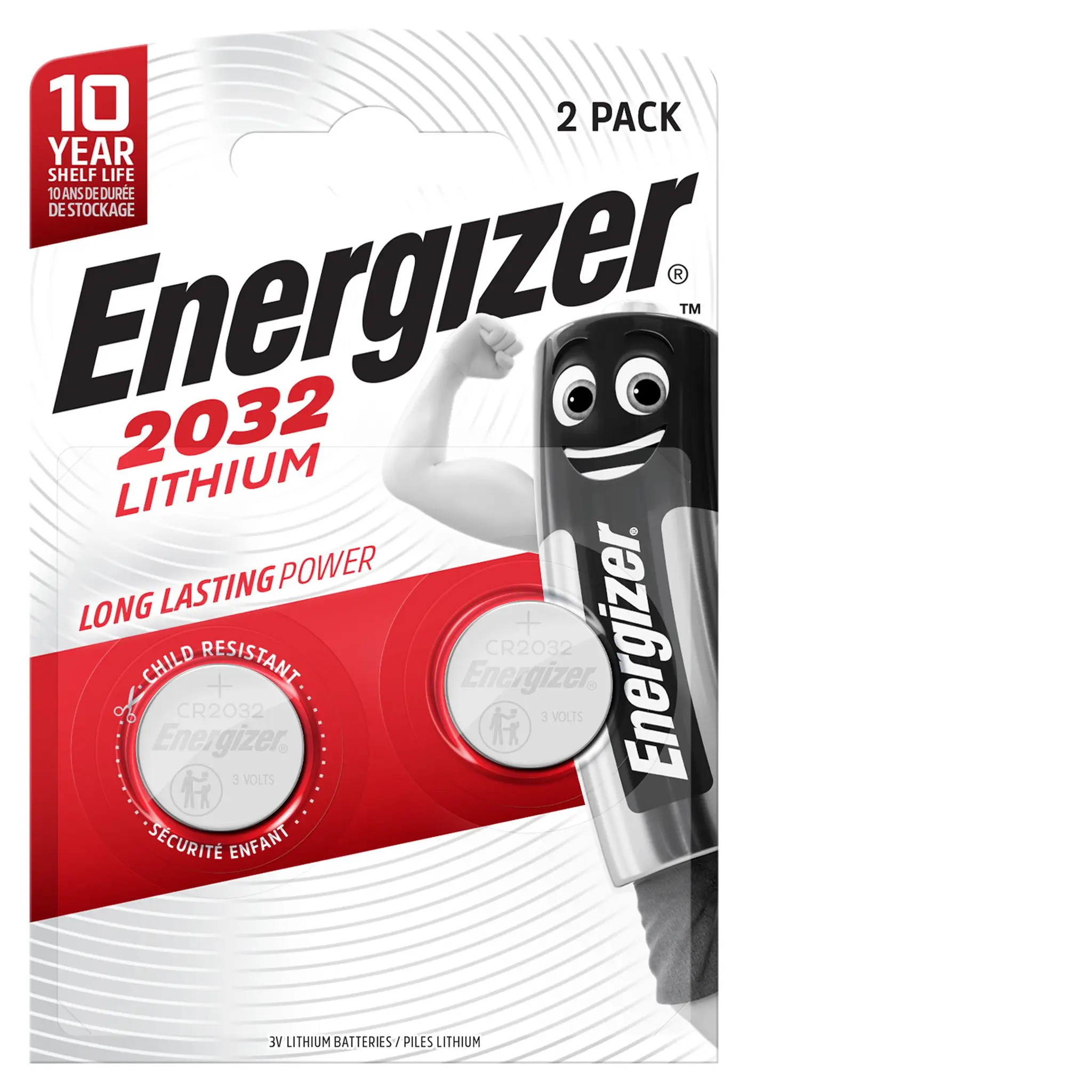 ENERGIZER Lot de 2 piles CR2032 lithium