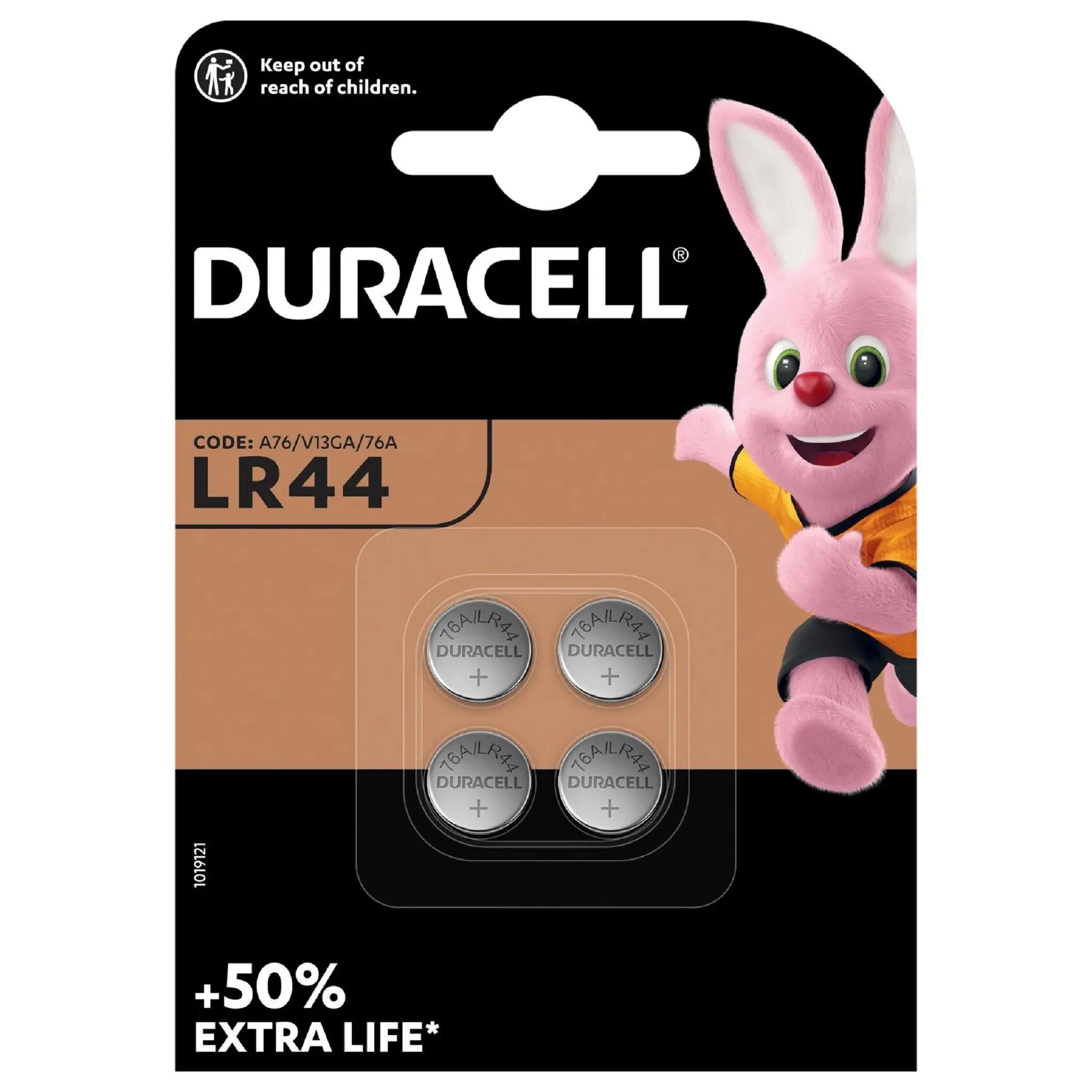 DURACELL Piles bouton LR44 alcaline 1.5v plus power