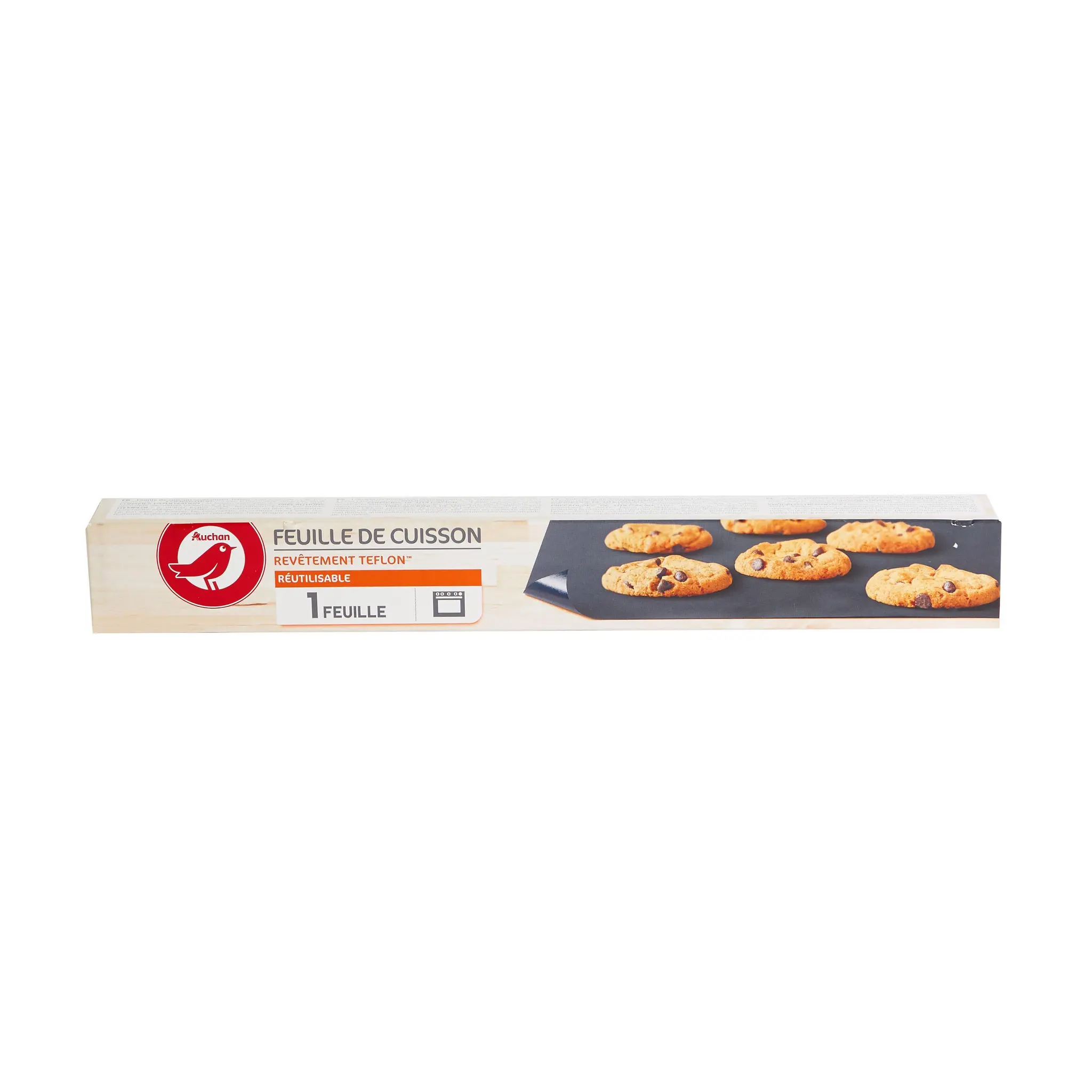 AUCHAN Papier cuisson revêtement téflon réutilisable
