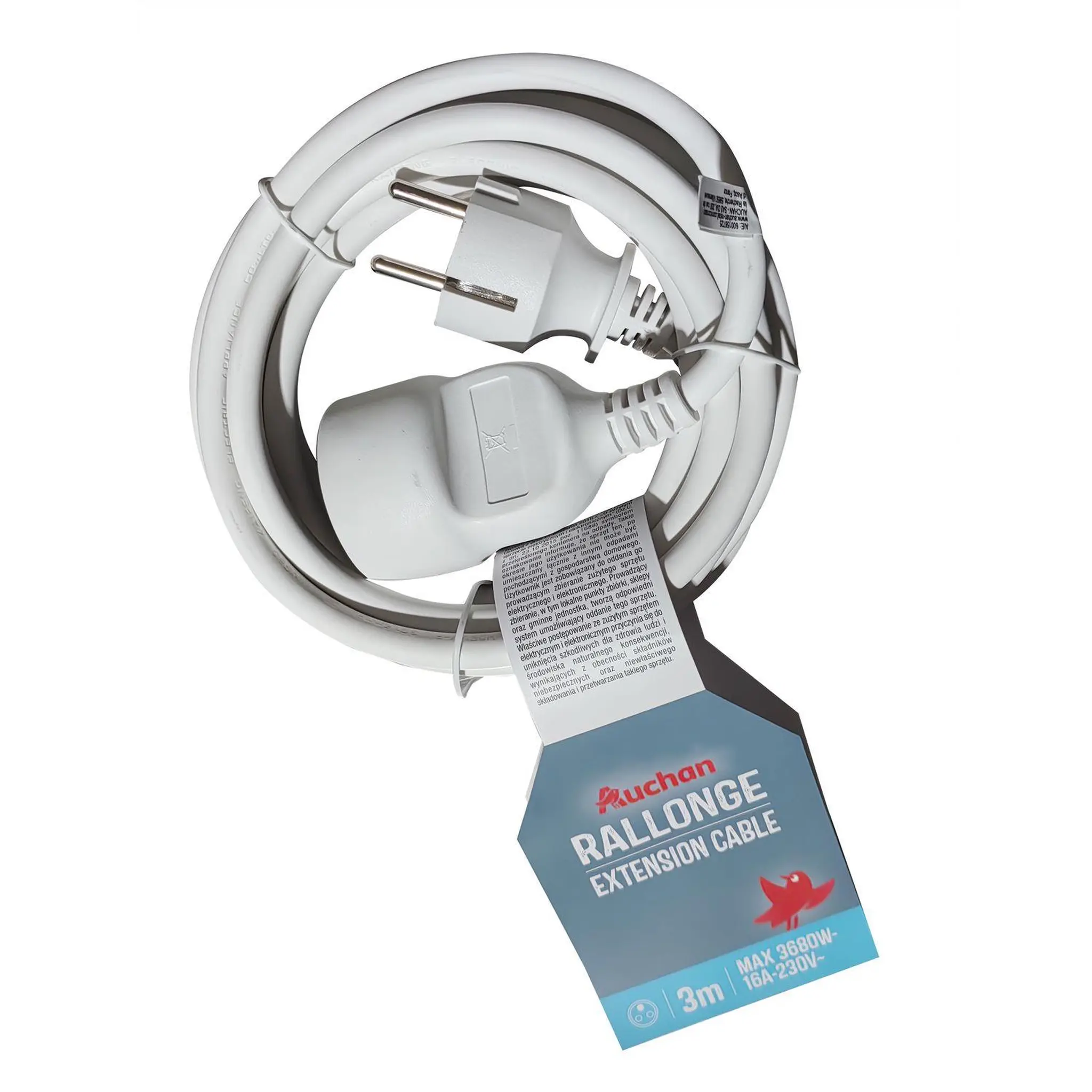AUCHAN Rallonge 16A 3M