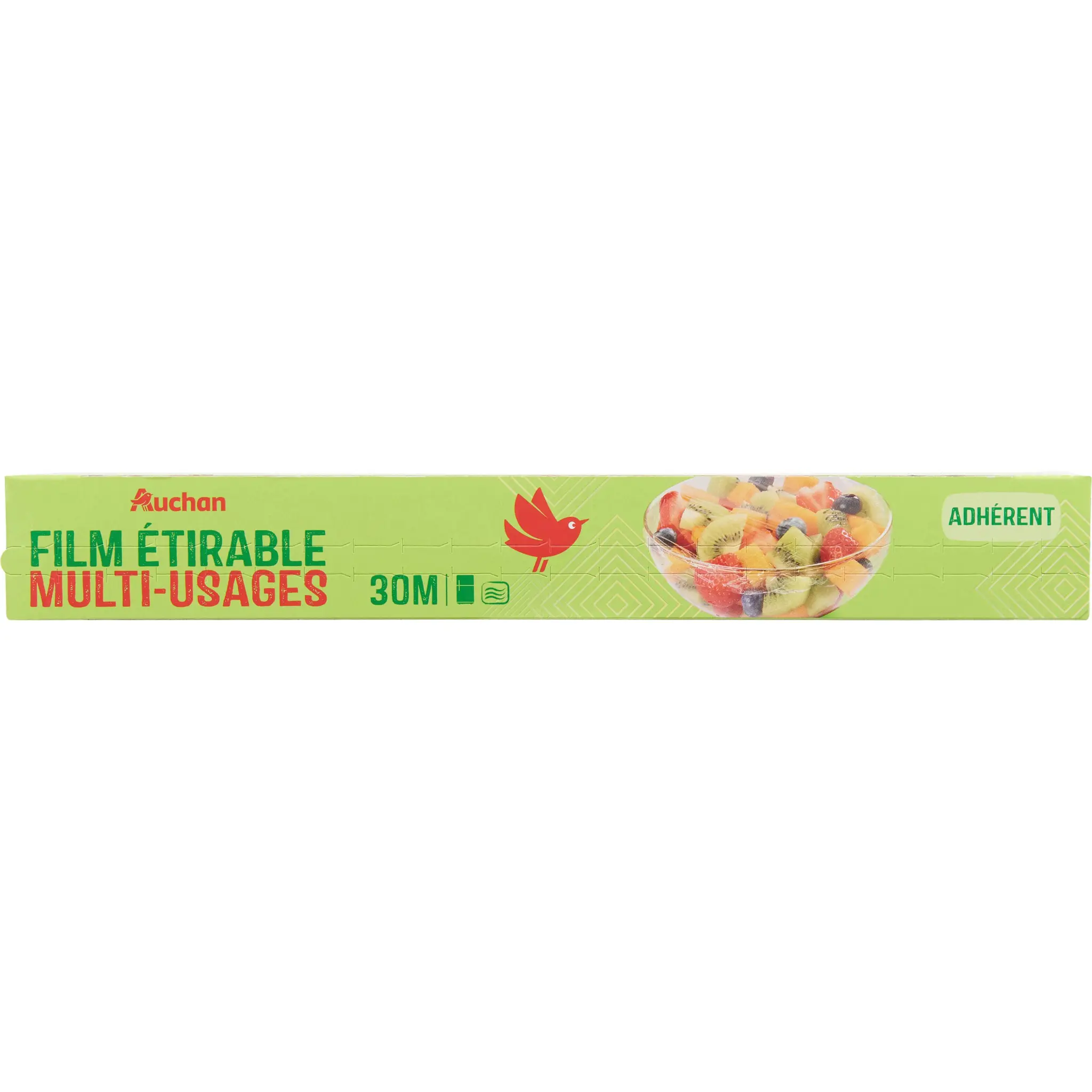 AUCHAN Film alimentaire réfrigérateur et micro-ondes 30m