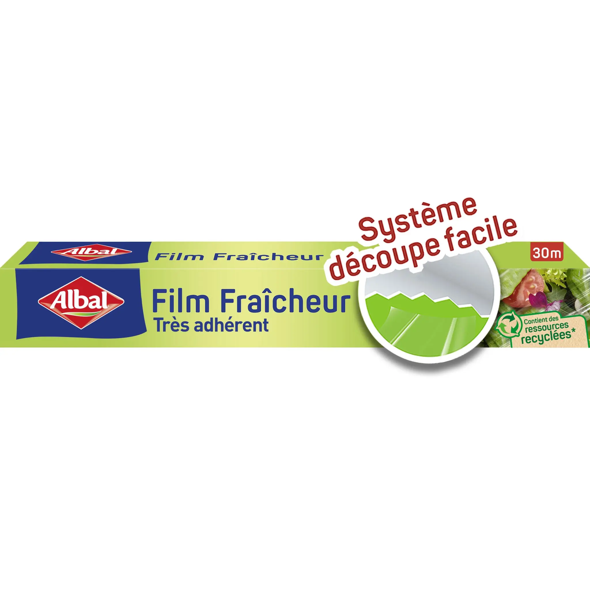 ALBAL Film alimentaire 70% de ressources recyclées 30m