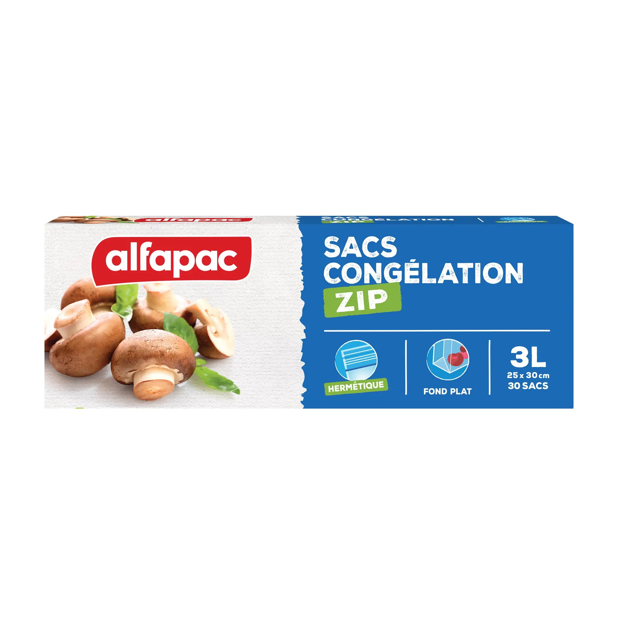 ALFAPAC Sacs de congélation fermeture zip 3L