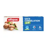 ALFAPAC Sacs de congélation fermeture zip 3L