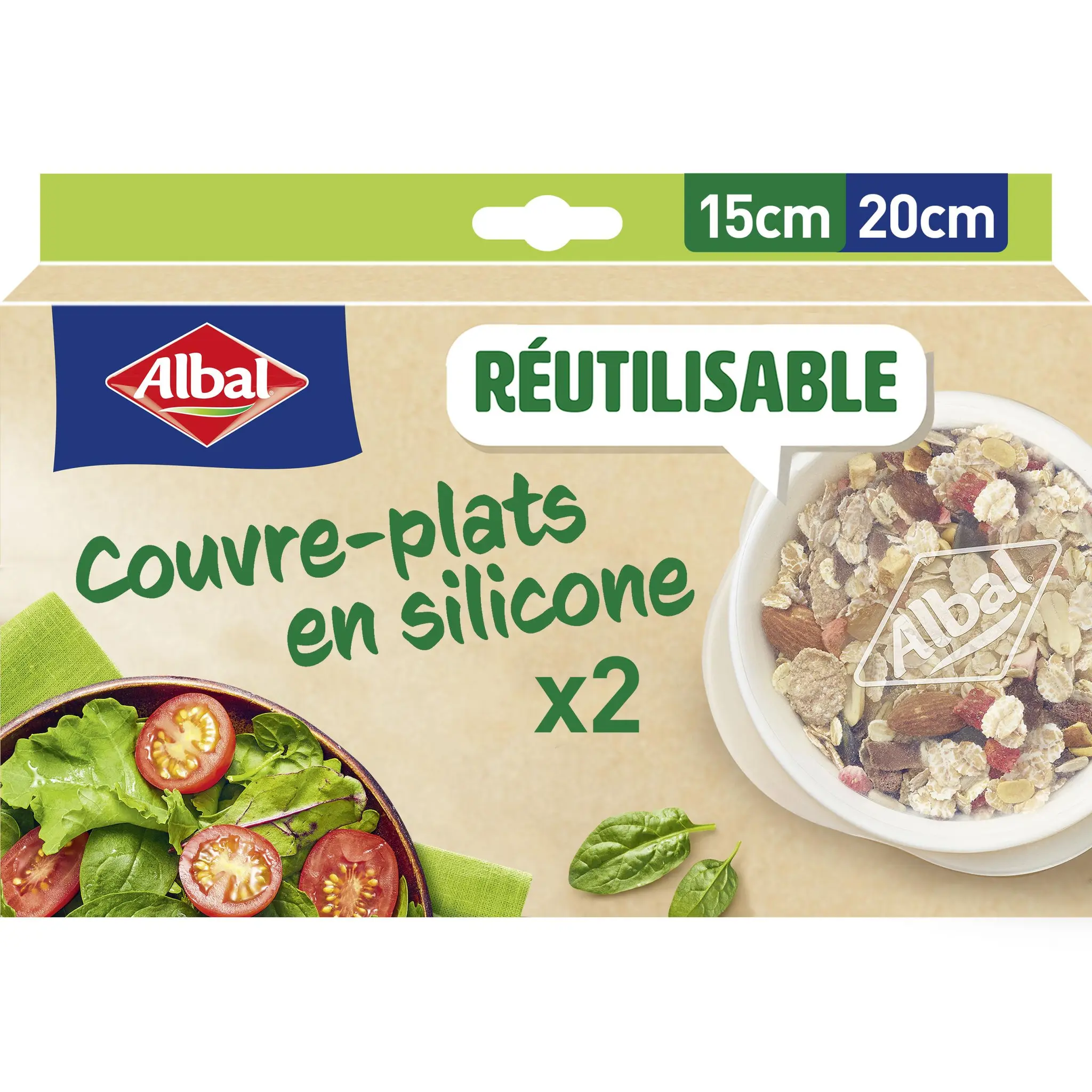 ALBAL Couvre plat en silicone