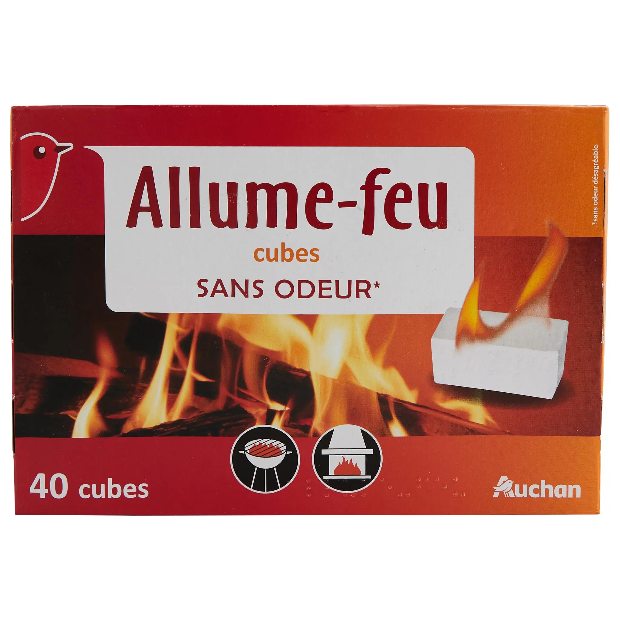 AUCHAN Allume-feux cubes sans odeur