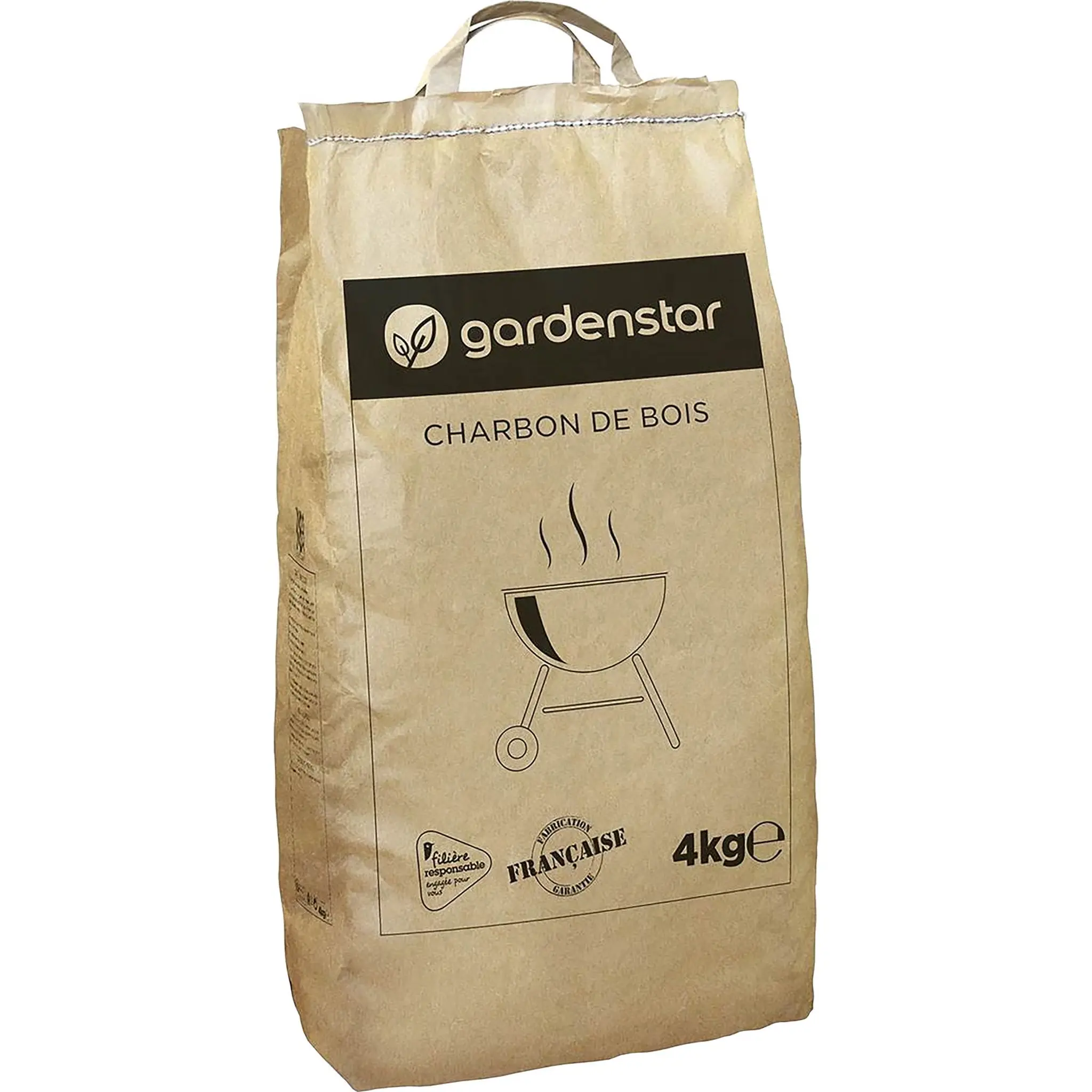 GARDENSTAR CULTIVONS LE BON Charbon de bois barbecue filière responsable - Sac de 4KG