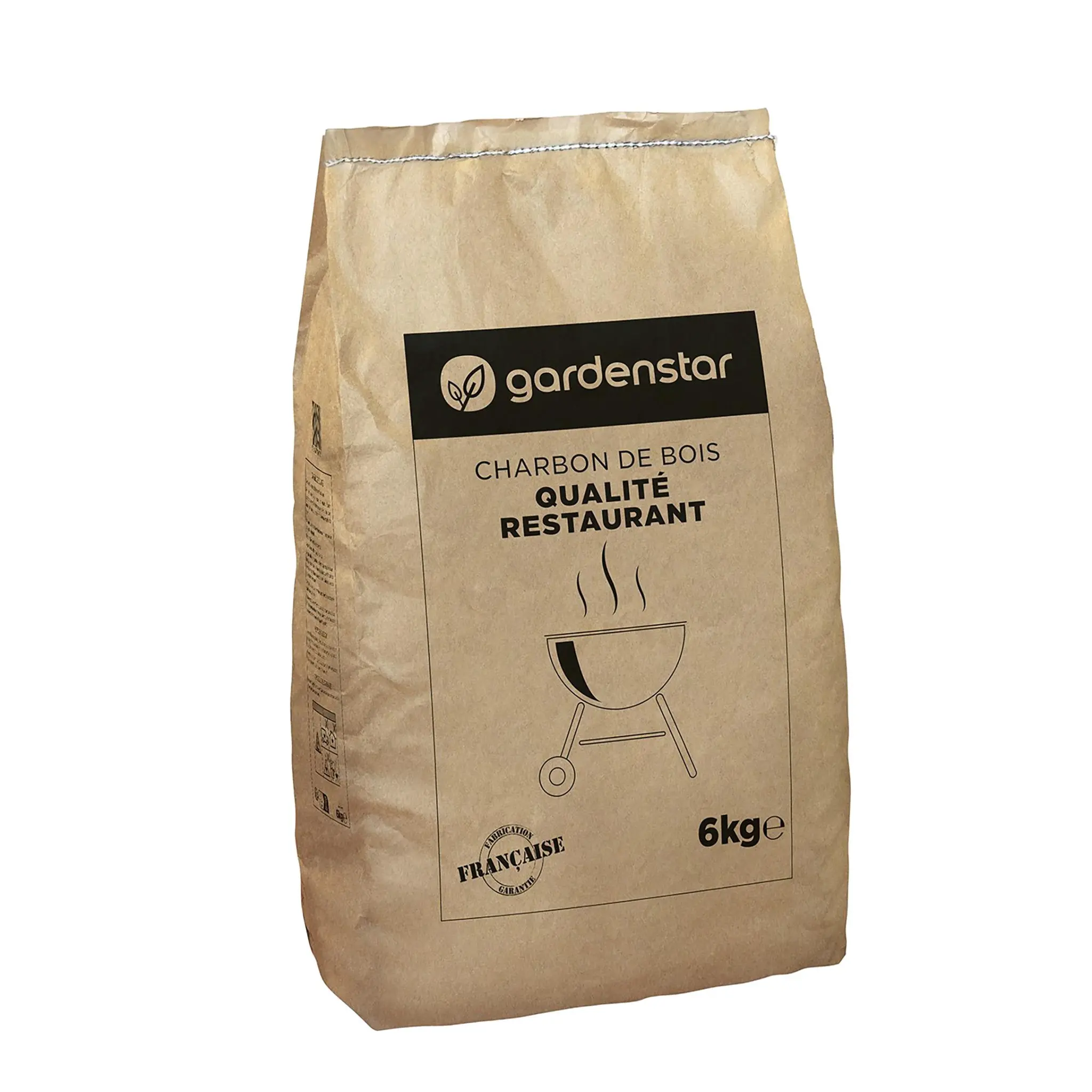 GARDENSTAR Charbon de bois 6 kg qualité restaurant