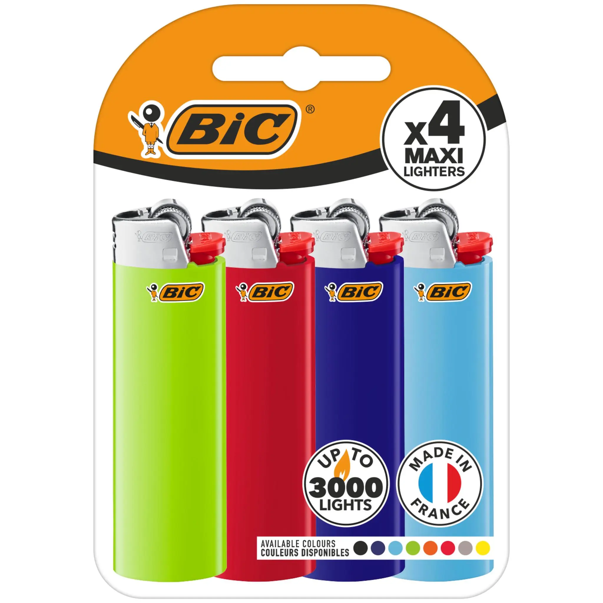 BIC Maxi briquets à pierre couleurs assorties
