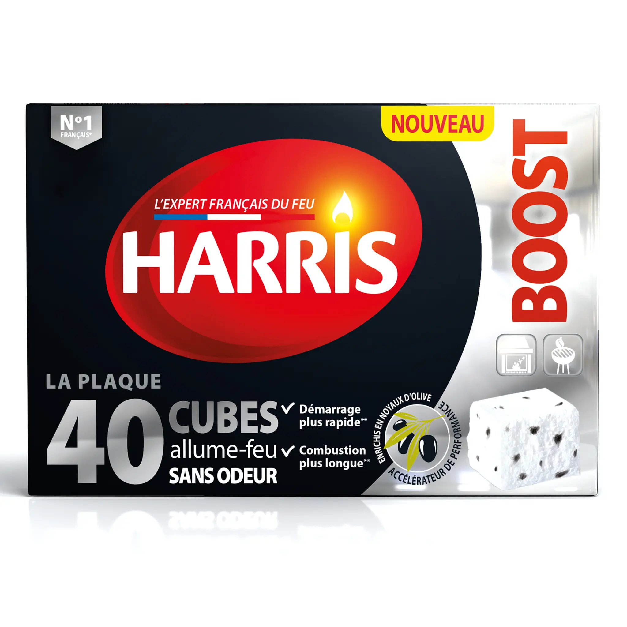 HARRIS Allume feux enrichi en noyaux d'olive sans odeur