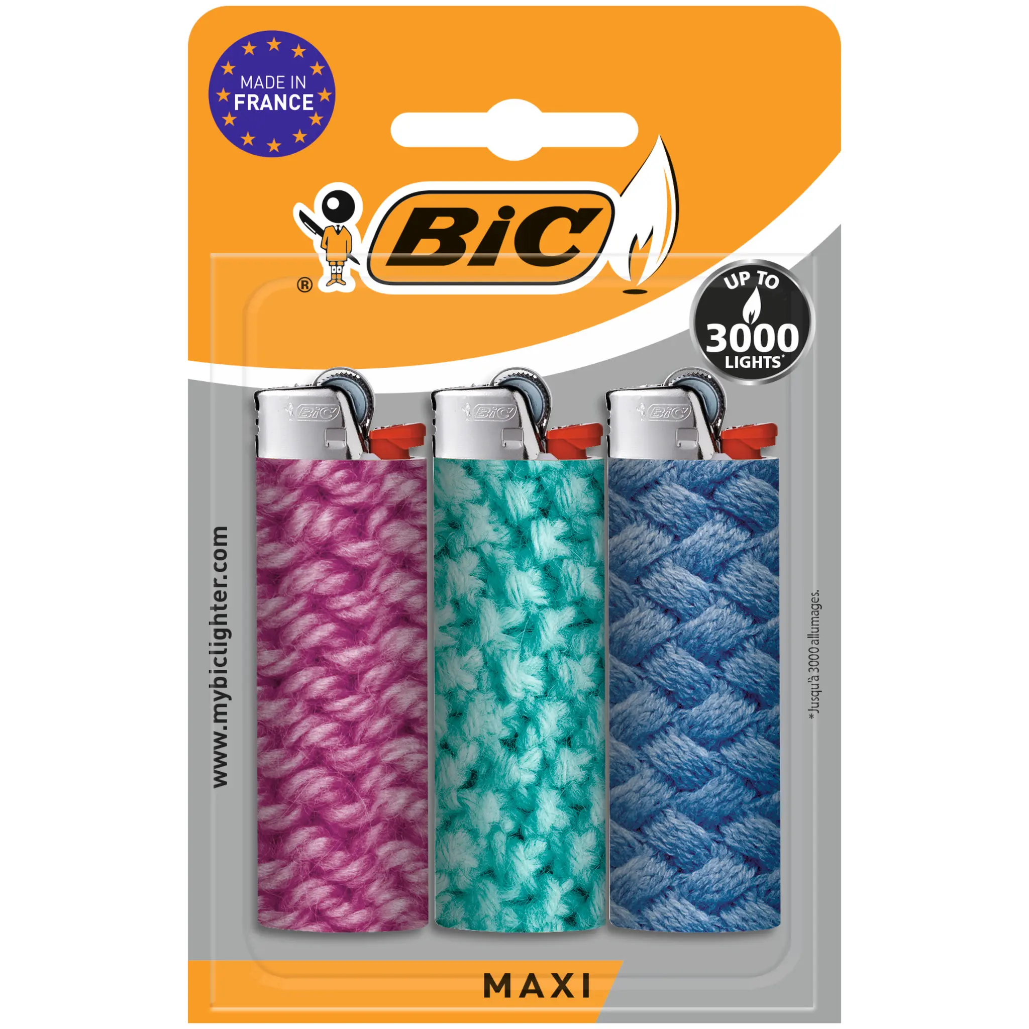 BIC Briquets à pierre Maxi décors assortis