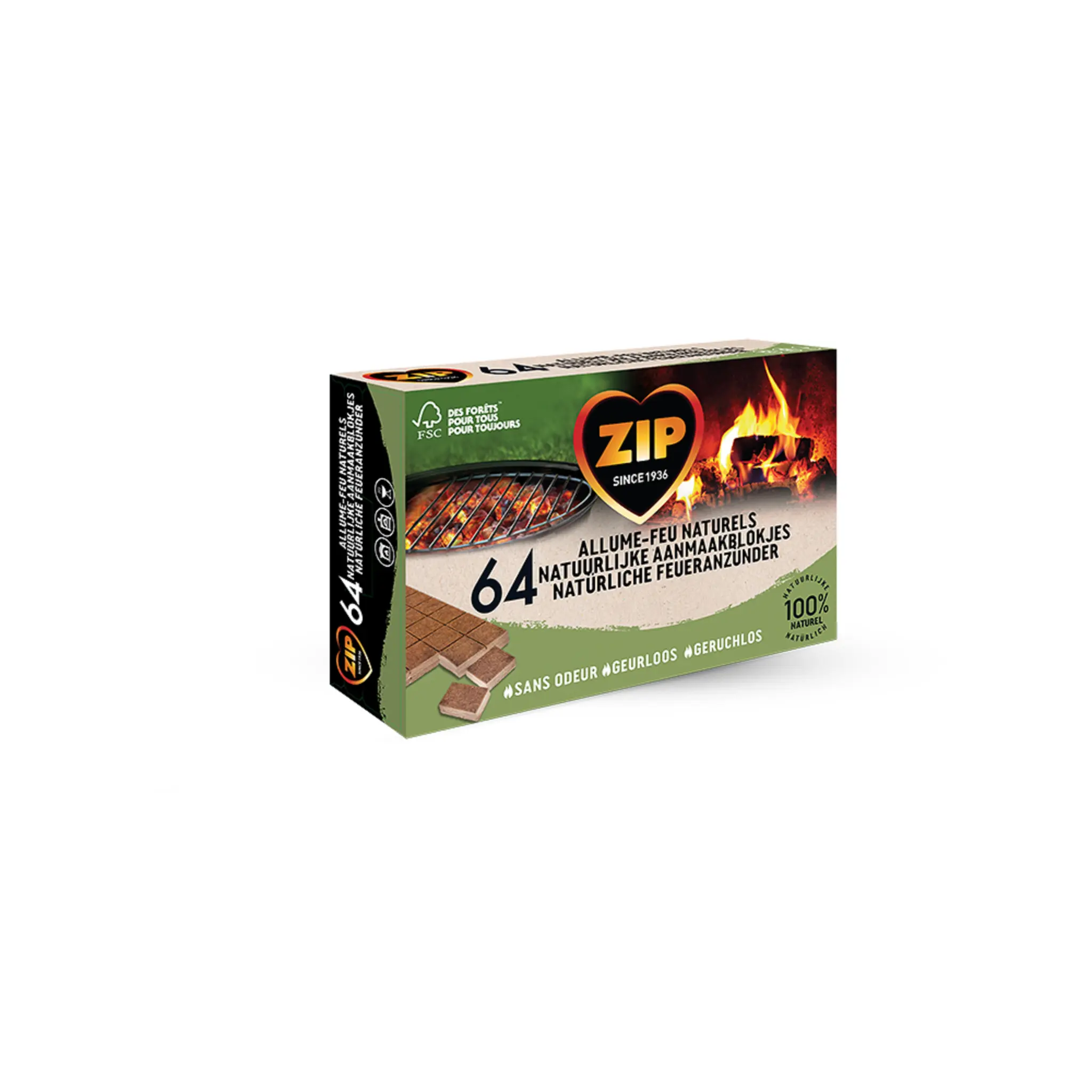 ZIP Allume-feux cubes naturels