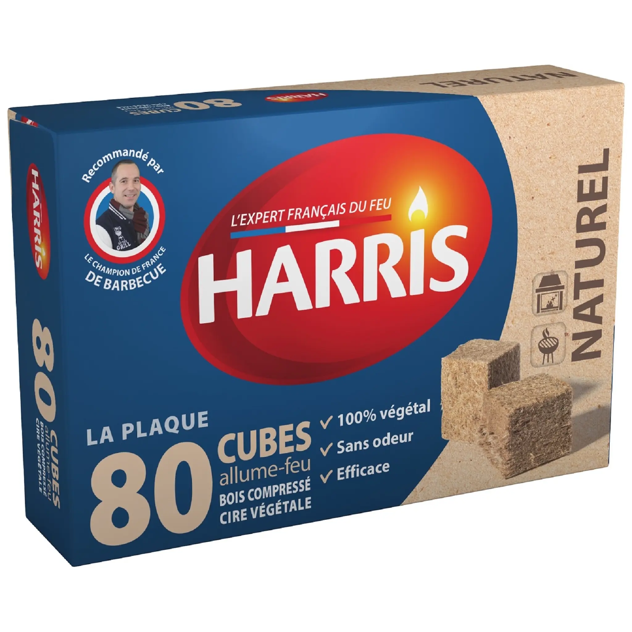 HARRIS Allume-feux cubes de bois compressé
