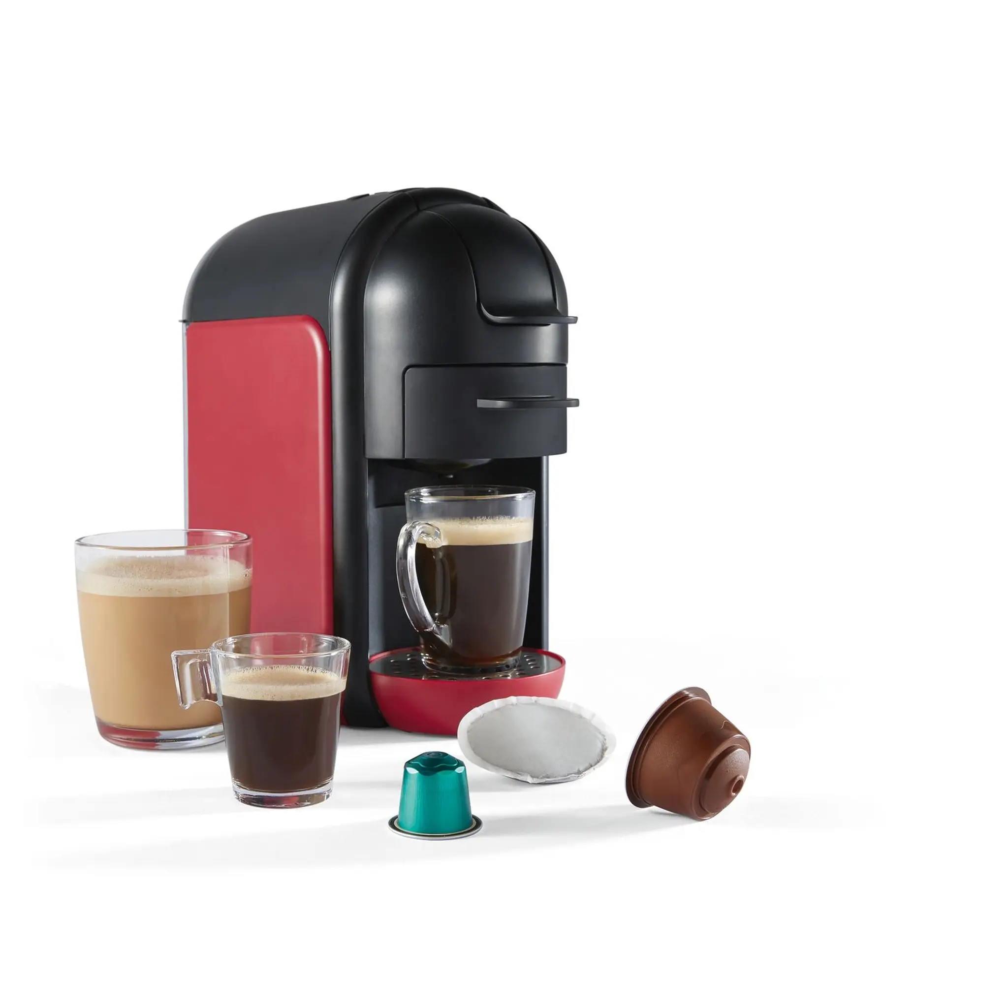 QILIVE Cafetière 3 en 1 expresso multi-capsules Q5720 - Rouge