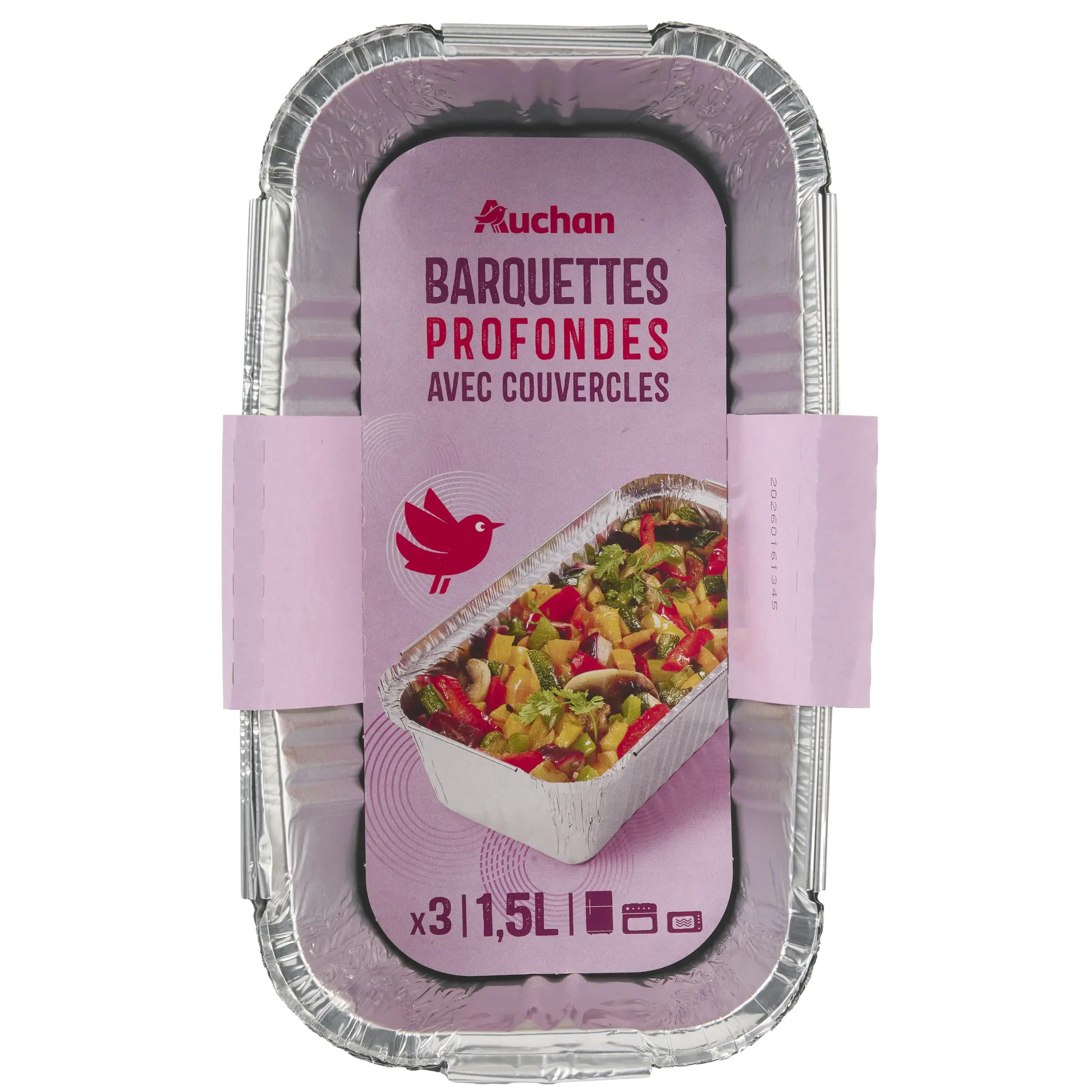 AUCHAN Moules aluminium spécial cake 1,5L