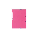 EXACOMPTA Chemise à élastiques en carton lustré, format 24x32 cm, fuchsia