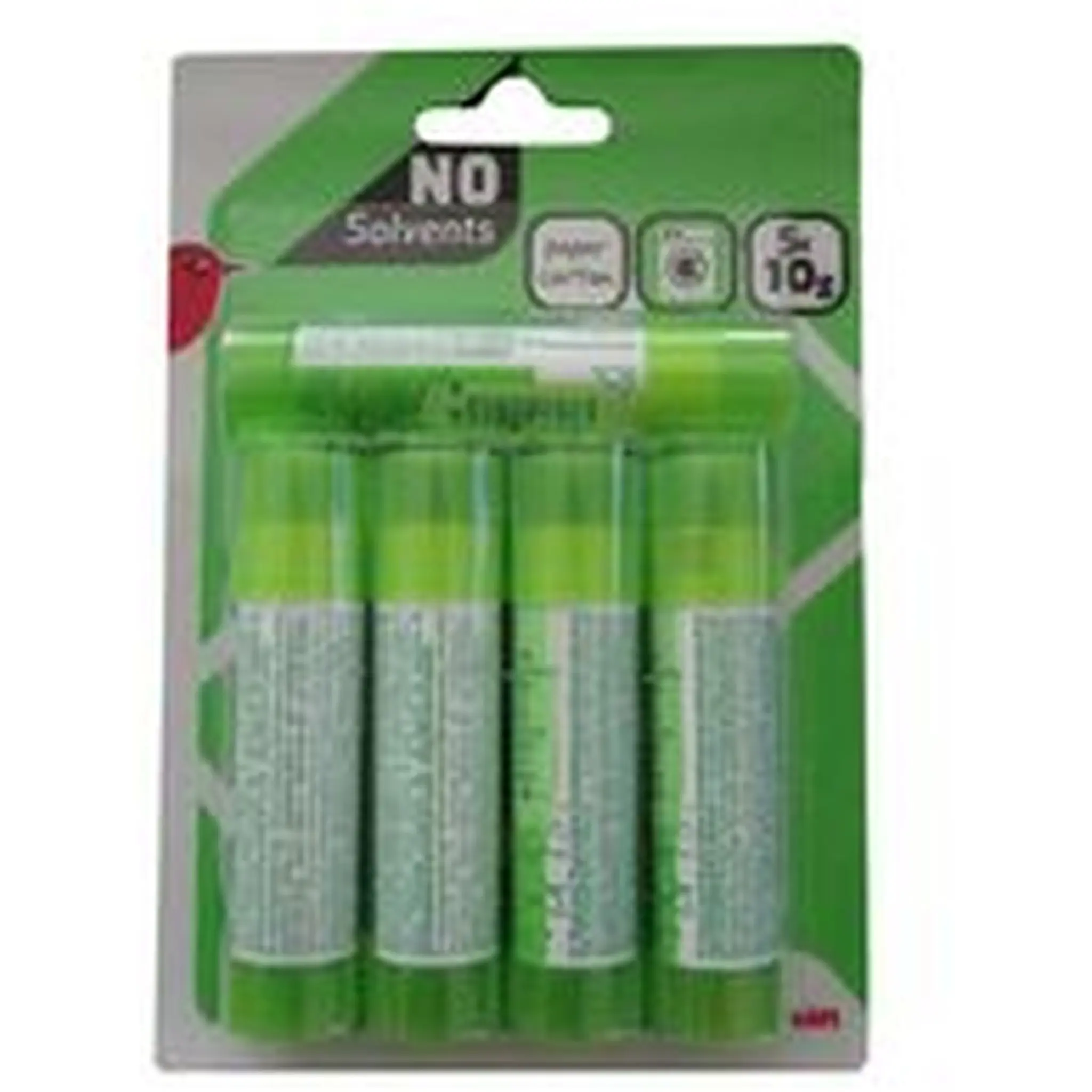 AUCHAN Lot de 5 bâtons de colle 10g en matière recyclée