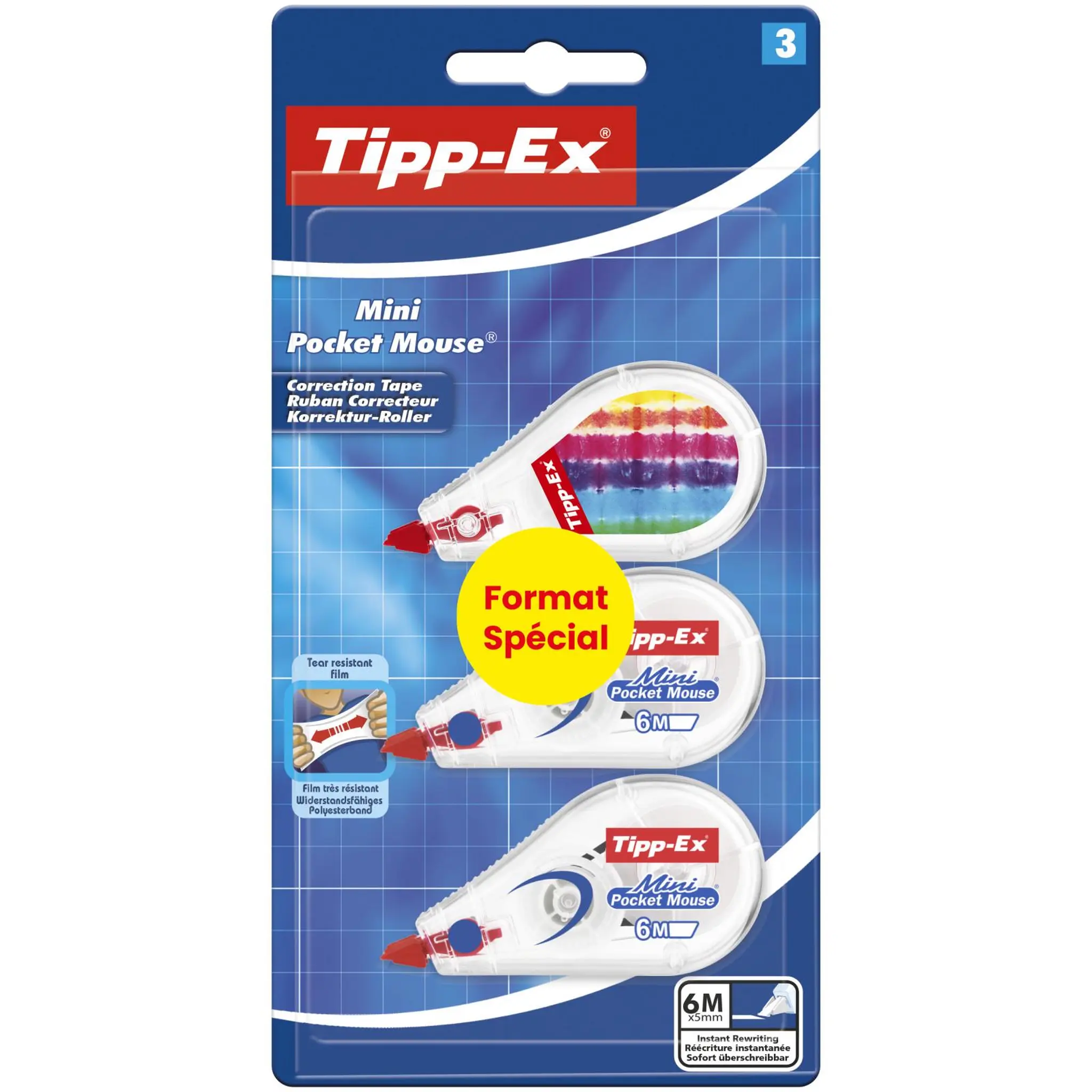 BIC Lot de 3 mini souris correctrices 5m blanc