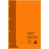 AUCHAN Bloc notes perforé 4 trous 21x31,5cm 160 pages grands carreaux Seyes orange