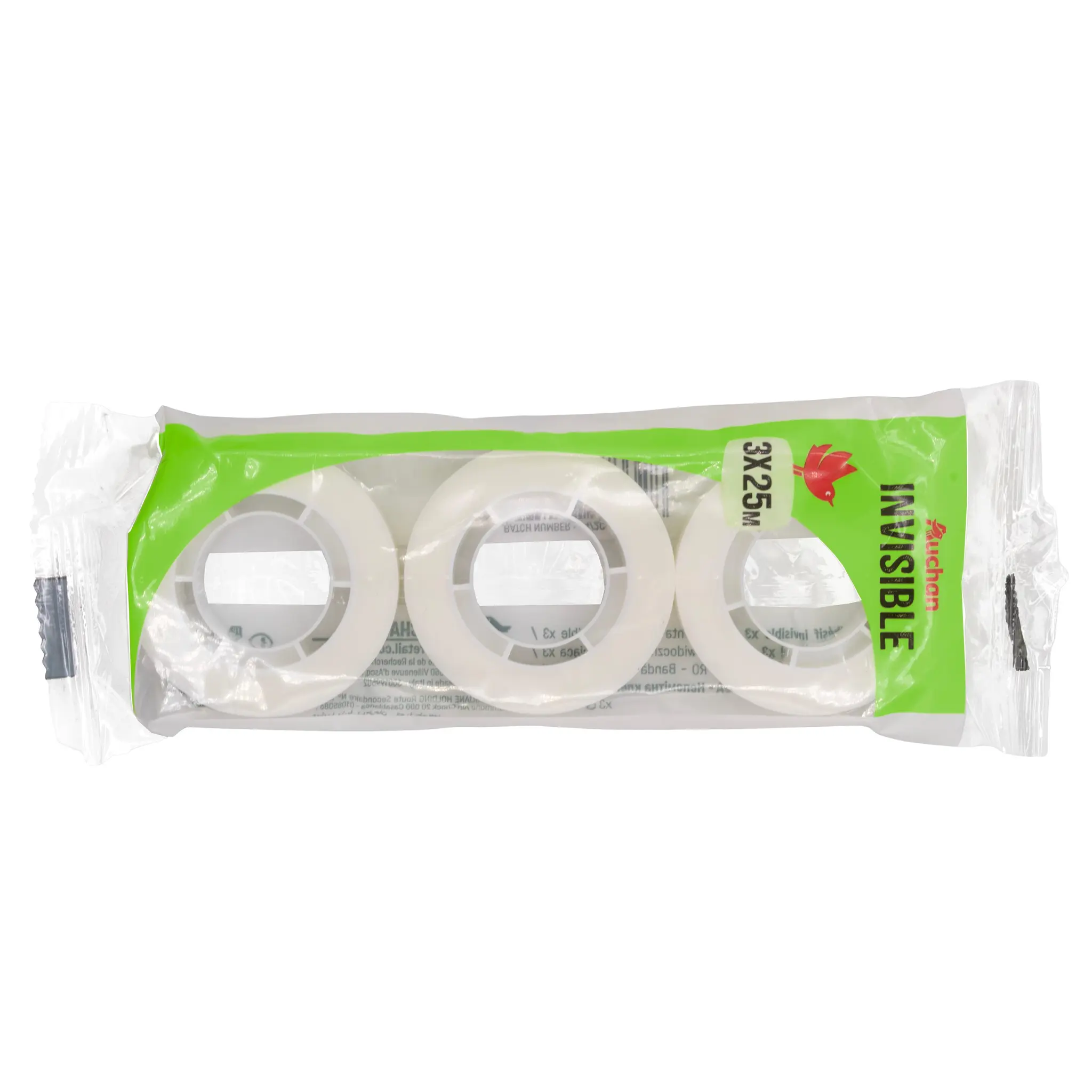 AUCHAN 3 rouleaux adhésifs 25m - Transparent