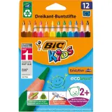 BIC Kids évolution triangle étui de 12 crayons de couleur