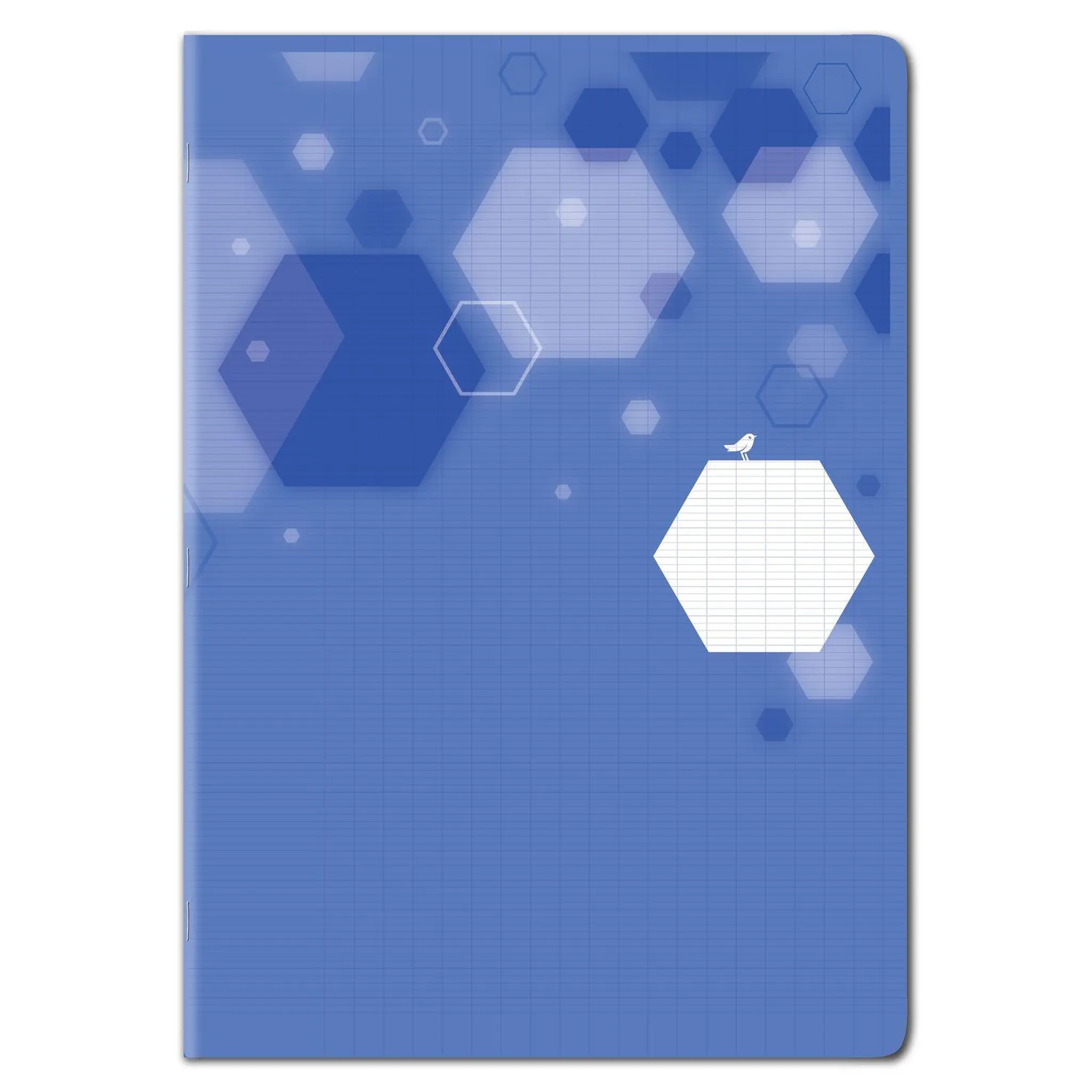 AUCHAN Cahier piqure polypro 96 pages - 90g - 24x32 Seyes Violet