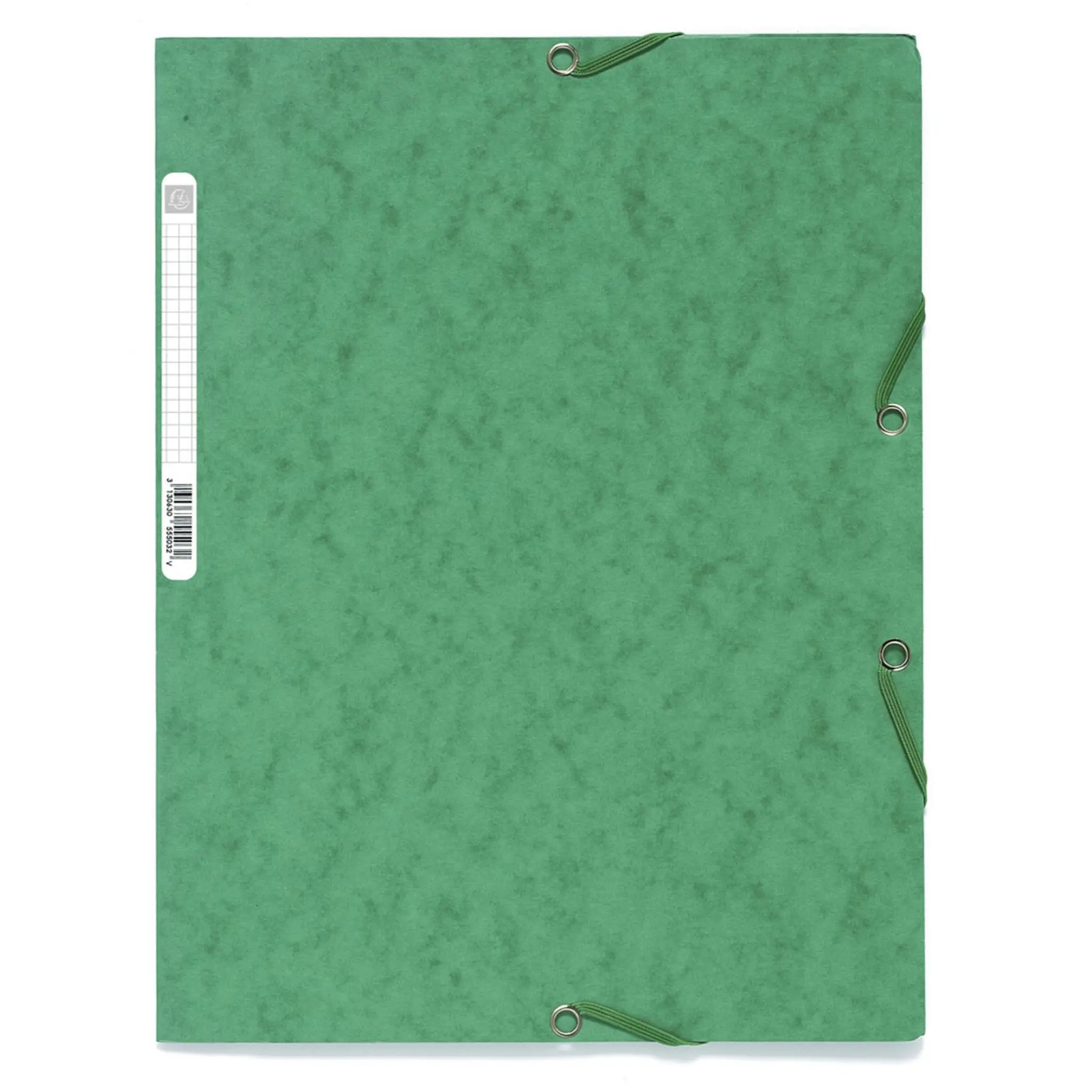 EXACOMPTA Chemise cartonnée à élastique 24x32cm 3 rabats vert