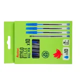 AUCHAN Stylos Bille x10 Pointe Moyenne Corps recyclé - Bleu