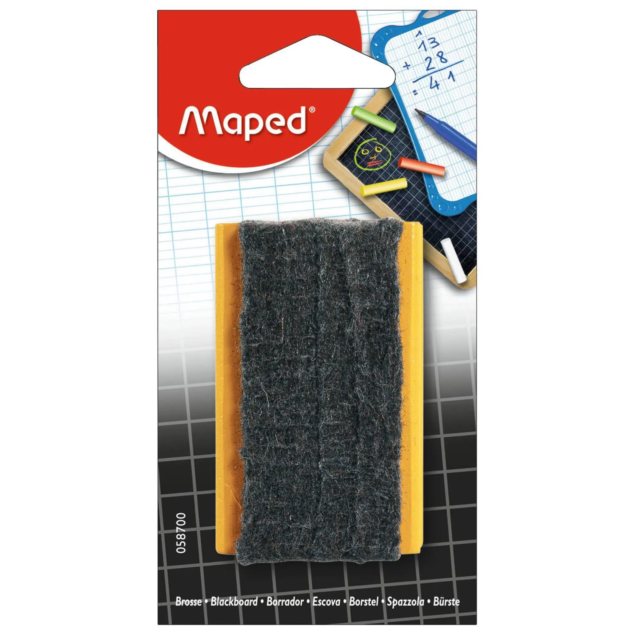 MAPED Brosse pour ardoise noire ou blanche