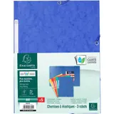 EXACOMPTA Lot de 5 chemises cartonnées à élastiques 24x32cm 3 rabats coloris assortis