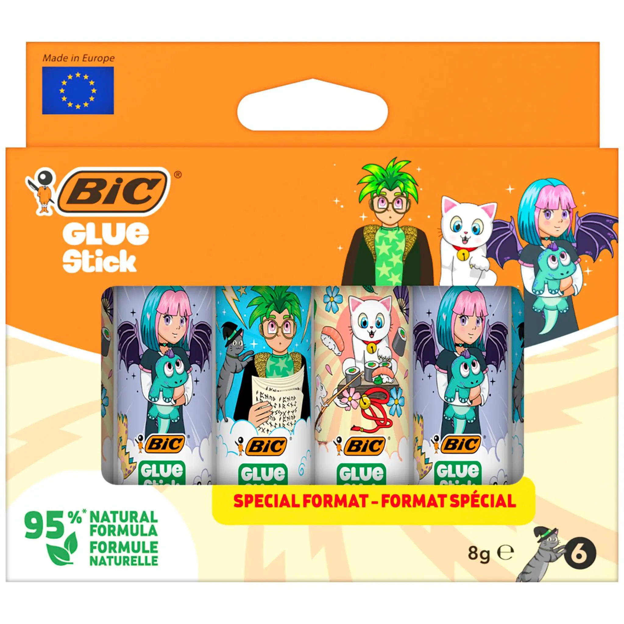 BIC Lot de 6 tubes de colle MANGA