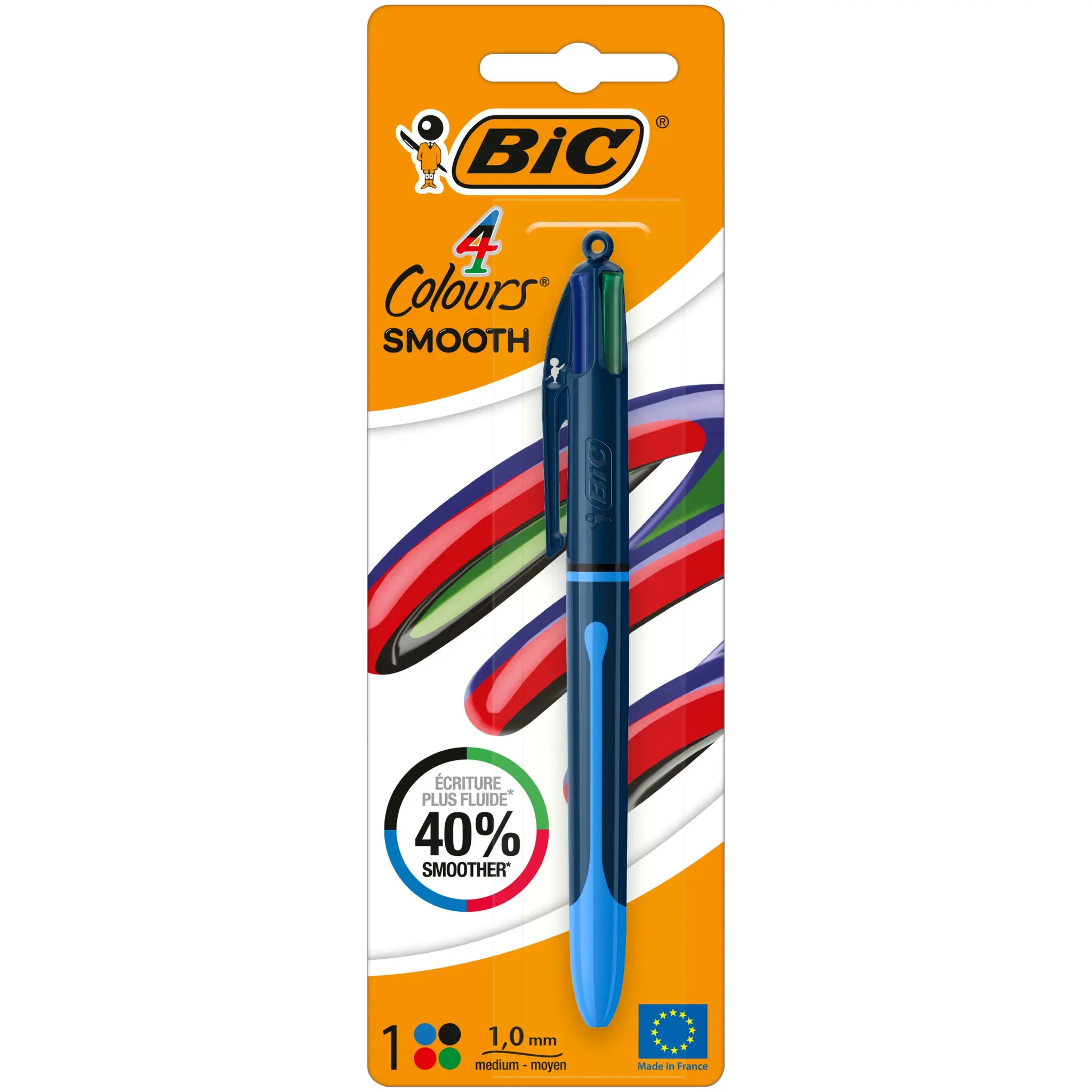 BIC Stylo bille 4 couleurs smooth