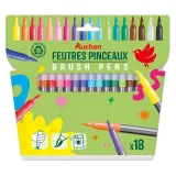 AUCHAN Pochette de 18 feutres de coloriage Pointe Brosse