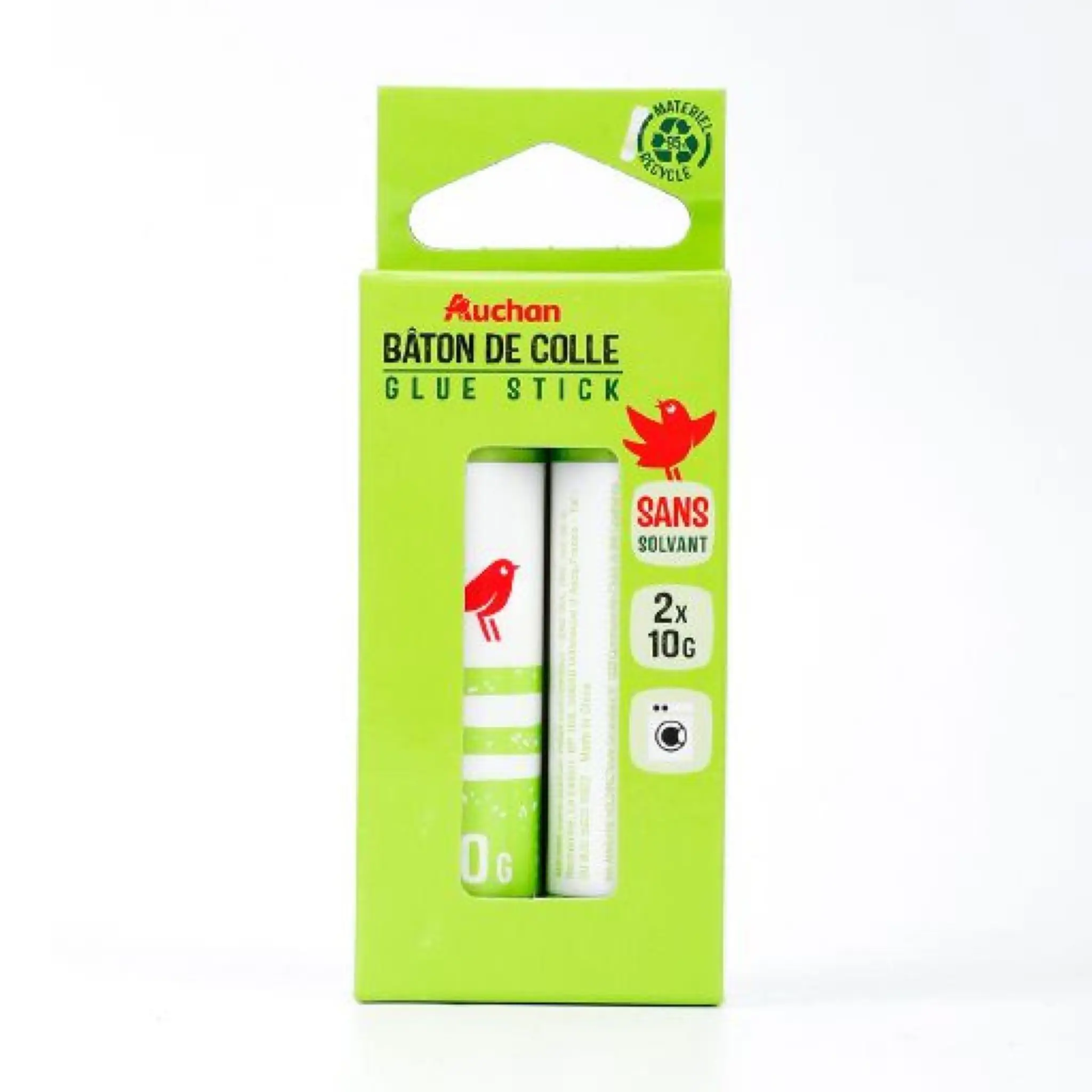 AUCHAN Lot de 2 bâtons de colle 10g