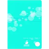 AUCHAN Cahier piqué polypro 21x29,7cm 96 pages grands carreaux Seyes coloris aléatoire motif ronds