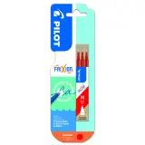 PILOT Recharge rouge pour roller effaçable pointe moyenne x3
