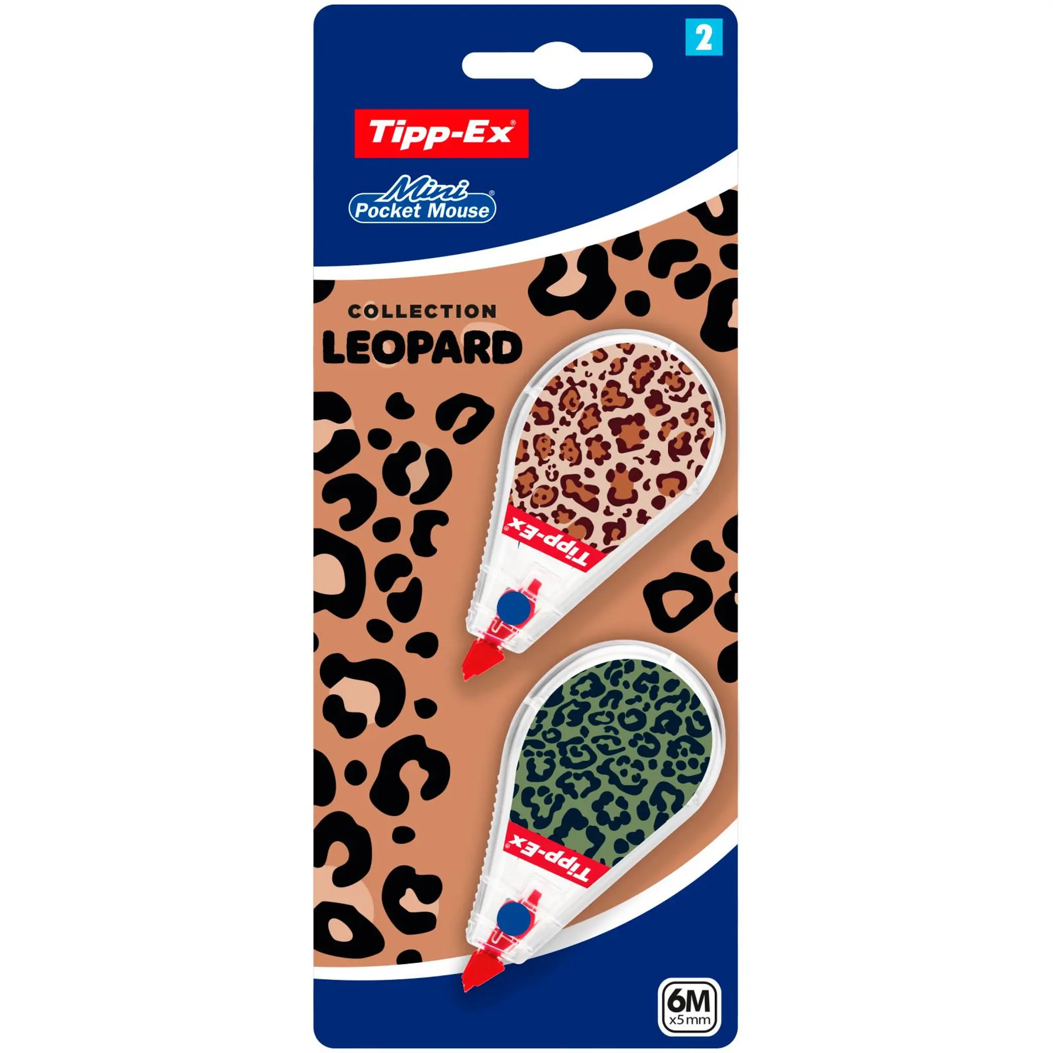 BIC Correcteurs x2 Mini Pocket Mouse Léopard