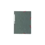 EXACOMPTA Chemise à élastiques 3 rabats en carton lustrée - 24 x 32 cm - gris