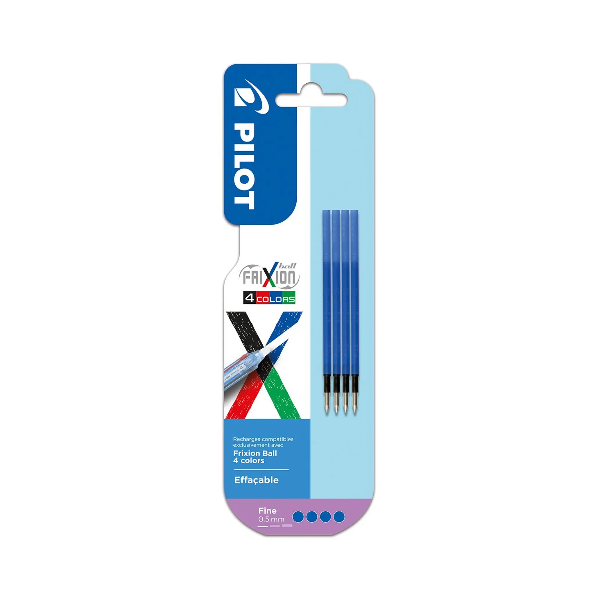 PILOT Recharge Frixion Ball x4 - Bleu