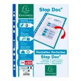 EXACOMPTA Pochettes perforées A4 21x29,7cm stop doc
