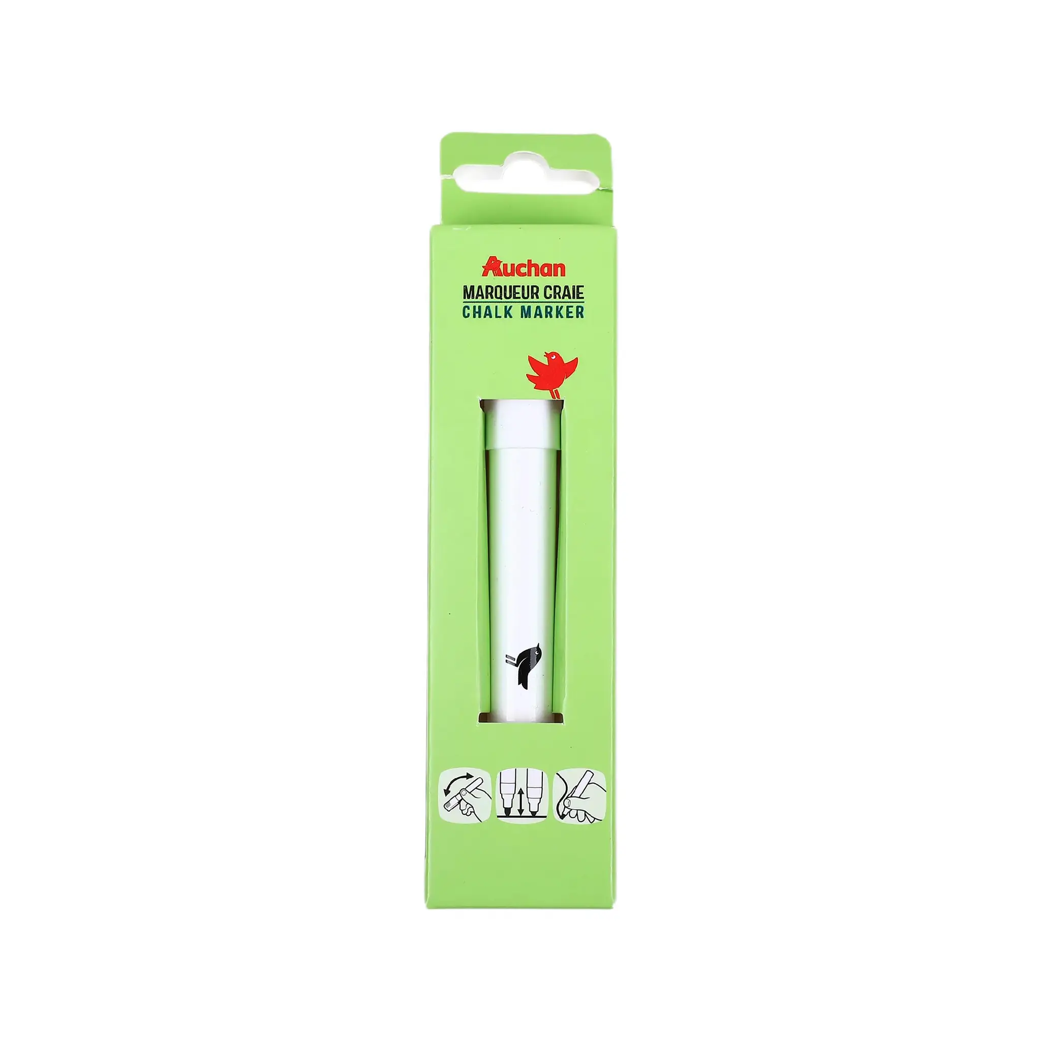 AUCHAN Marqueur craie blanche