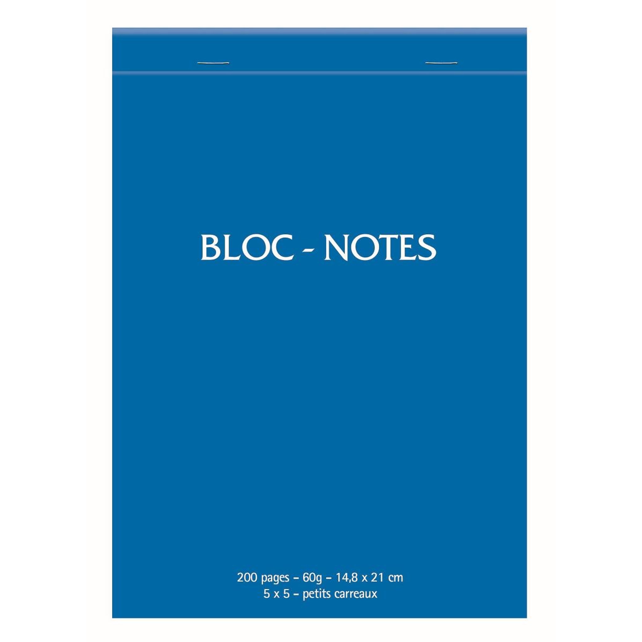 Auchan Pouce Bloc de bureau petits carreaux 200 pages 14.8x21cm
