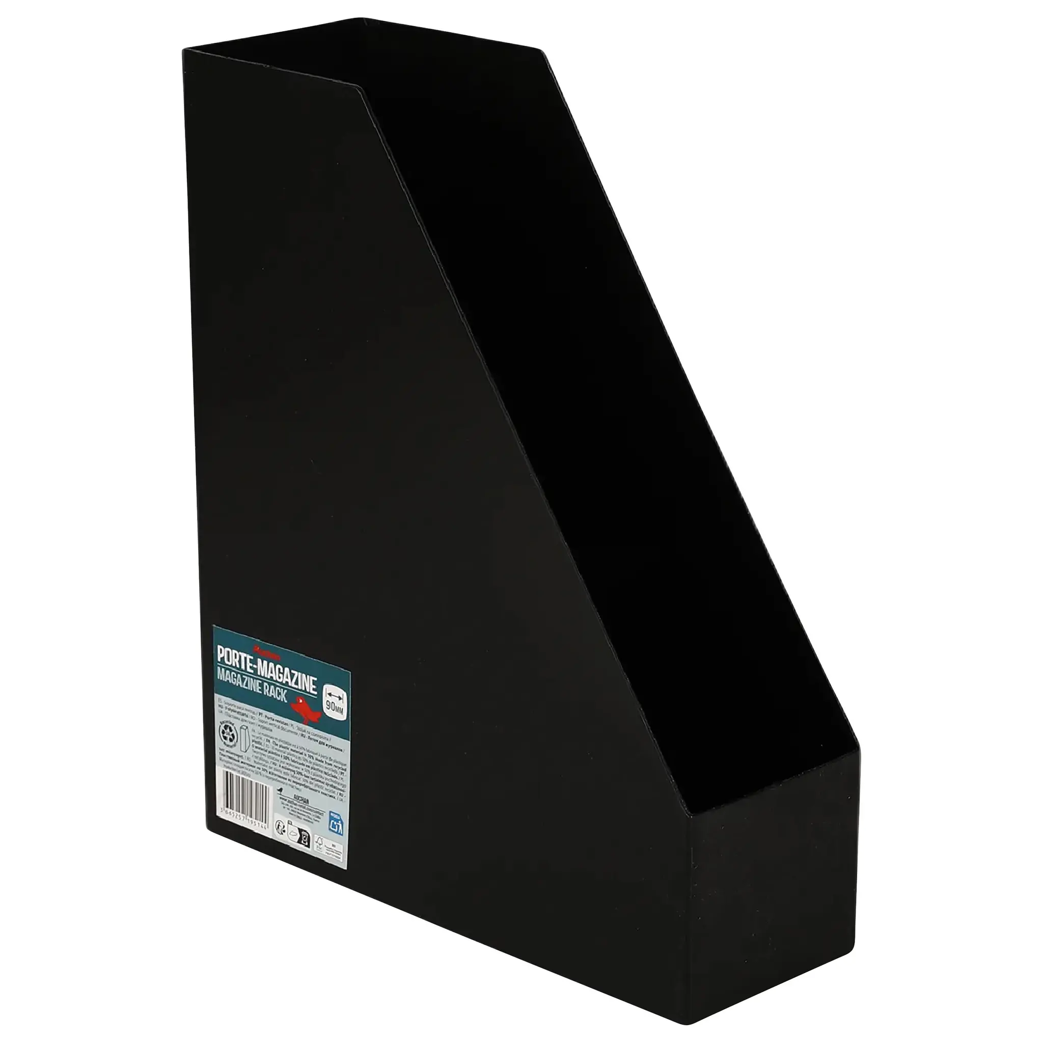 AUCHAN Range revues Plastique - Noir